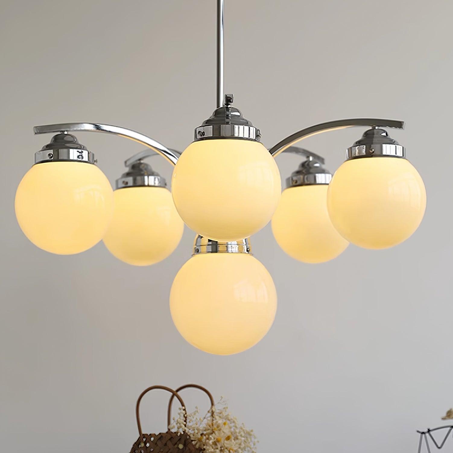 Salamanca Chandelier Glass Chrome Elegant - Letslighting