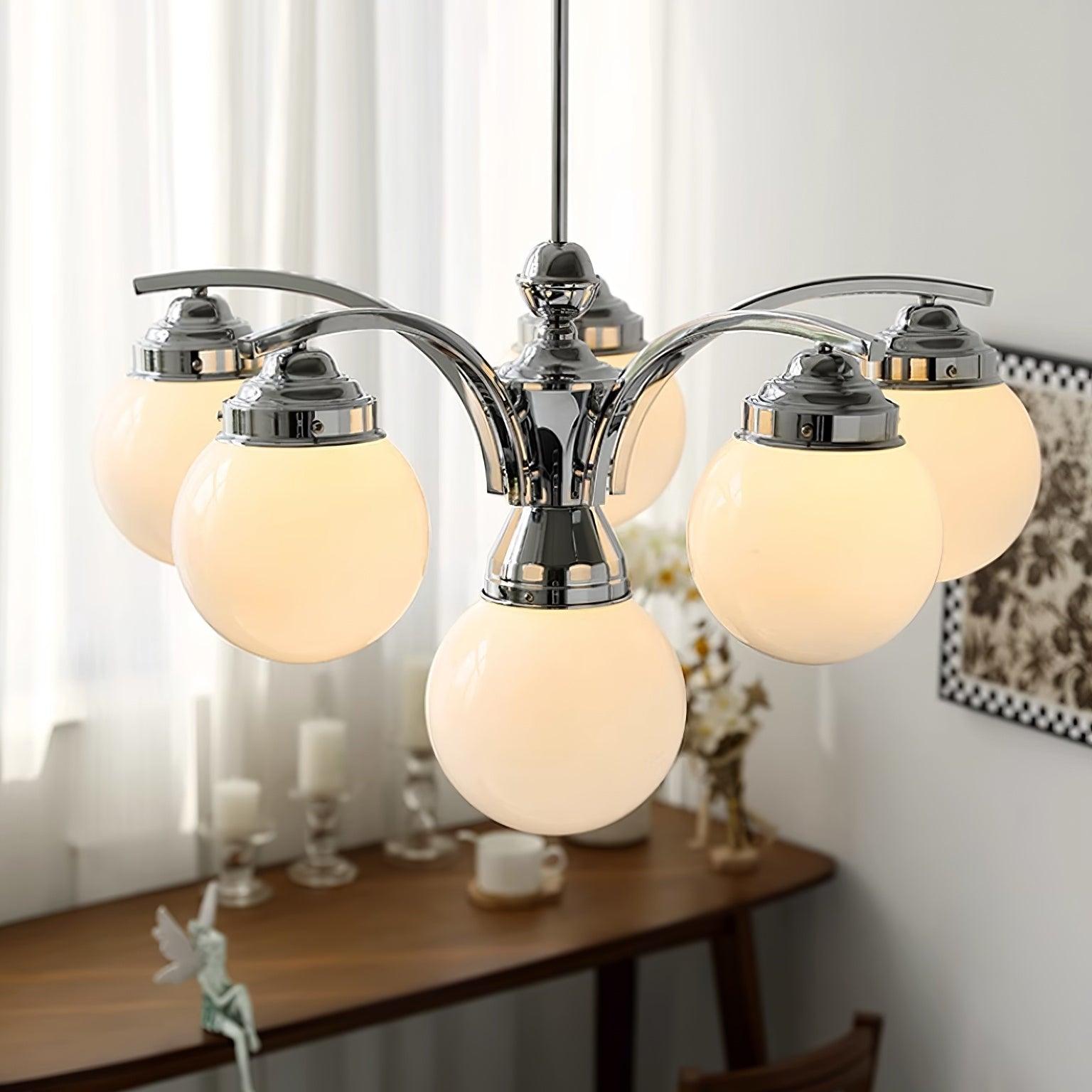 Salamanca Chandelier Glass Chrome Elegant - Letslighting