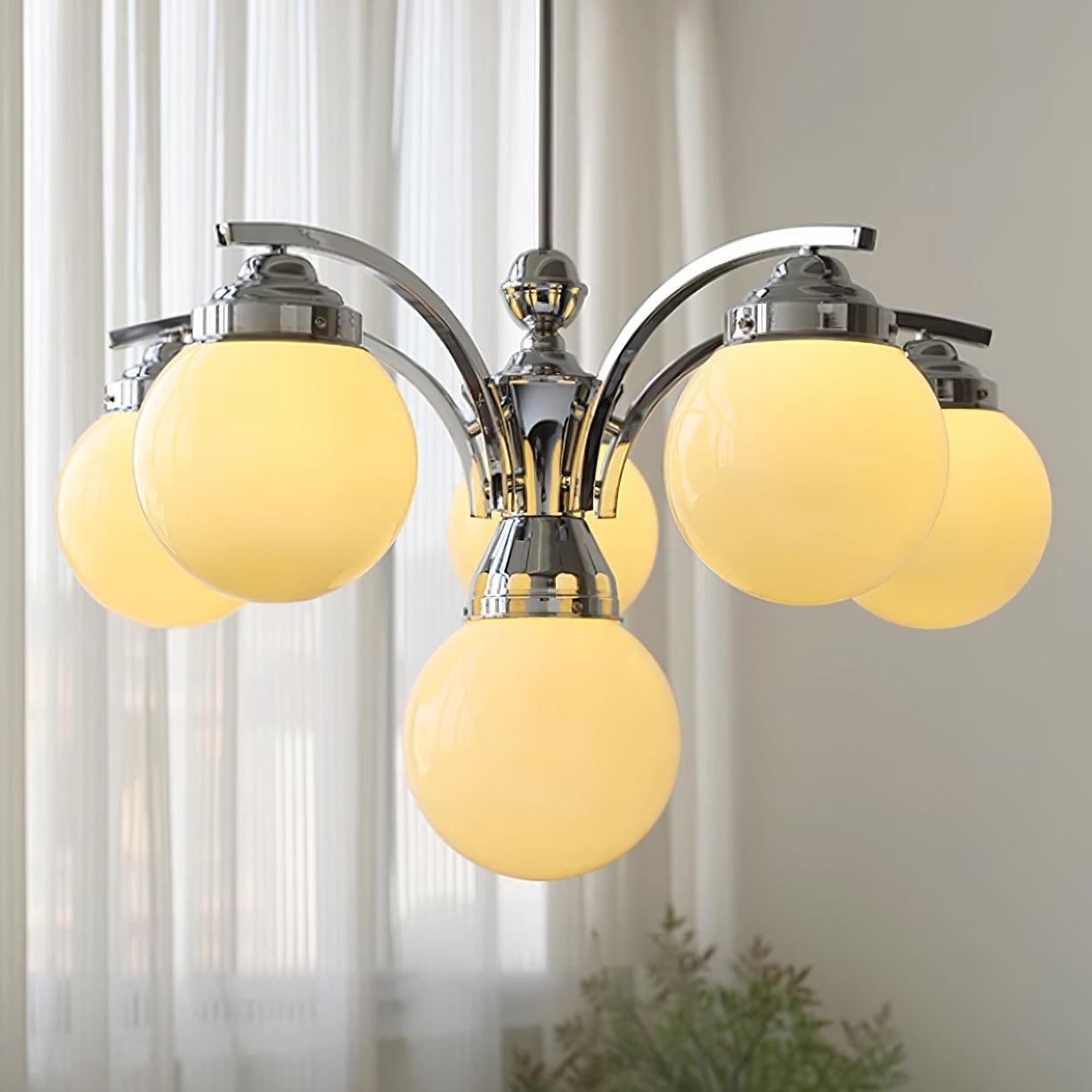 Salamanca Chandelier Glass Chrome Elegant - Letslighting