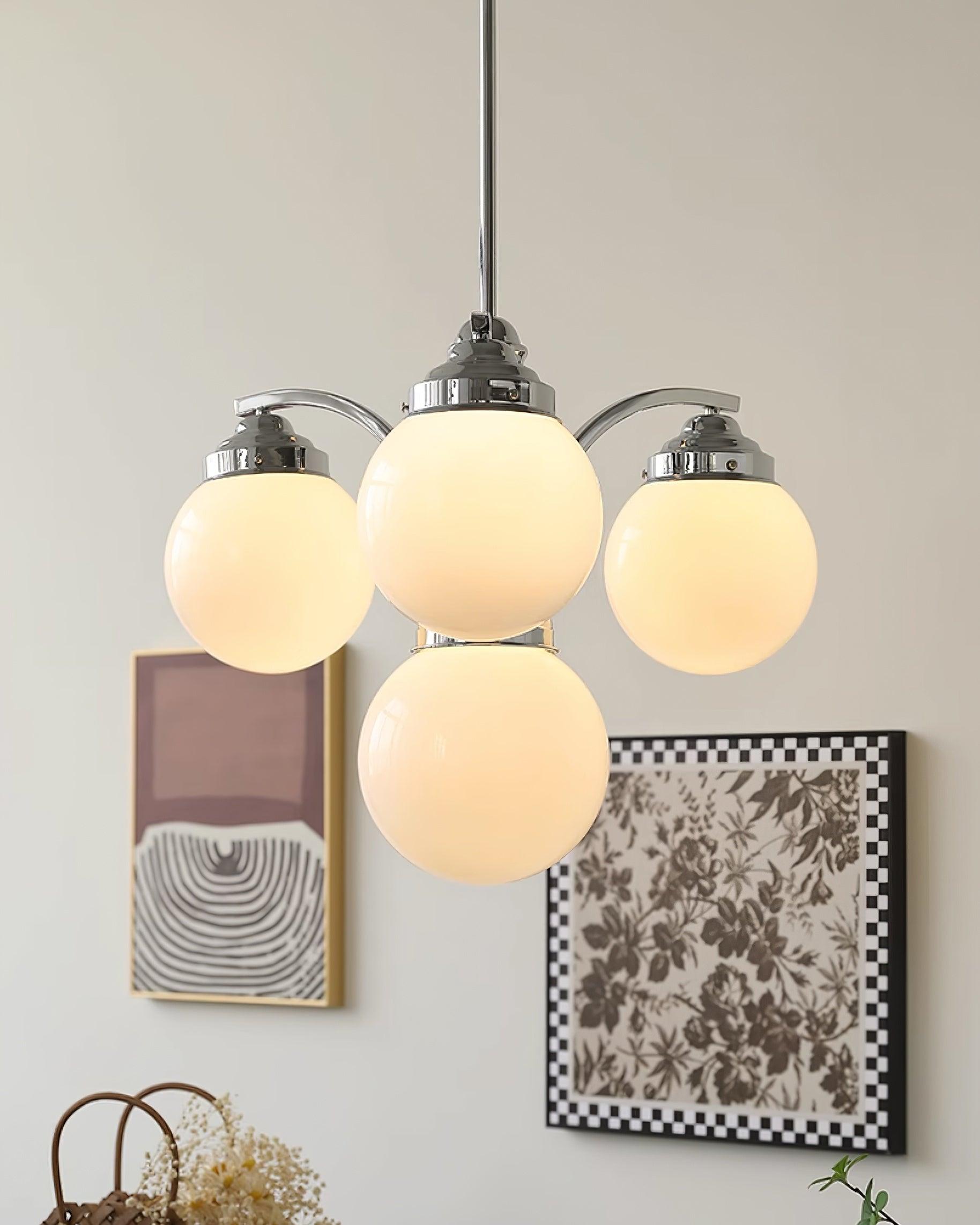 Salamanca Chandelier Glass Chrome Elegant - Letslighting