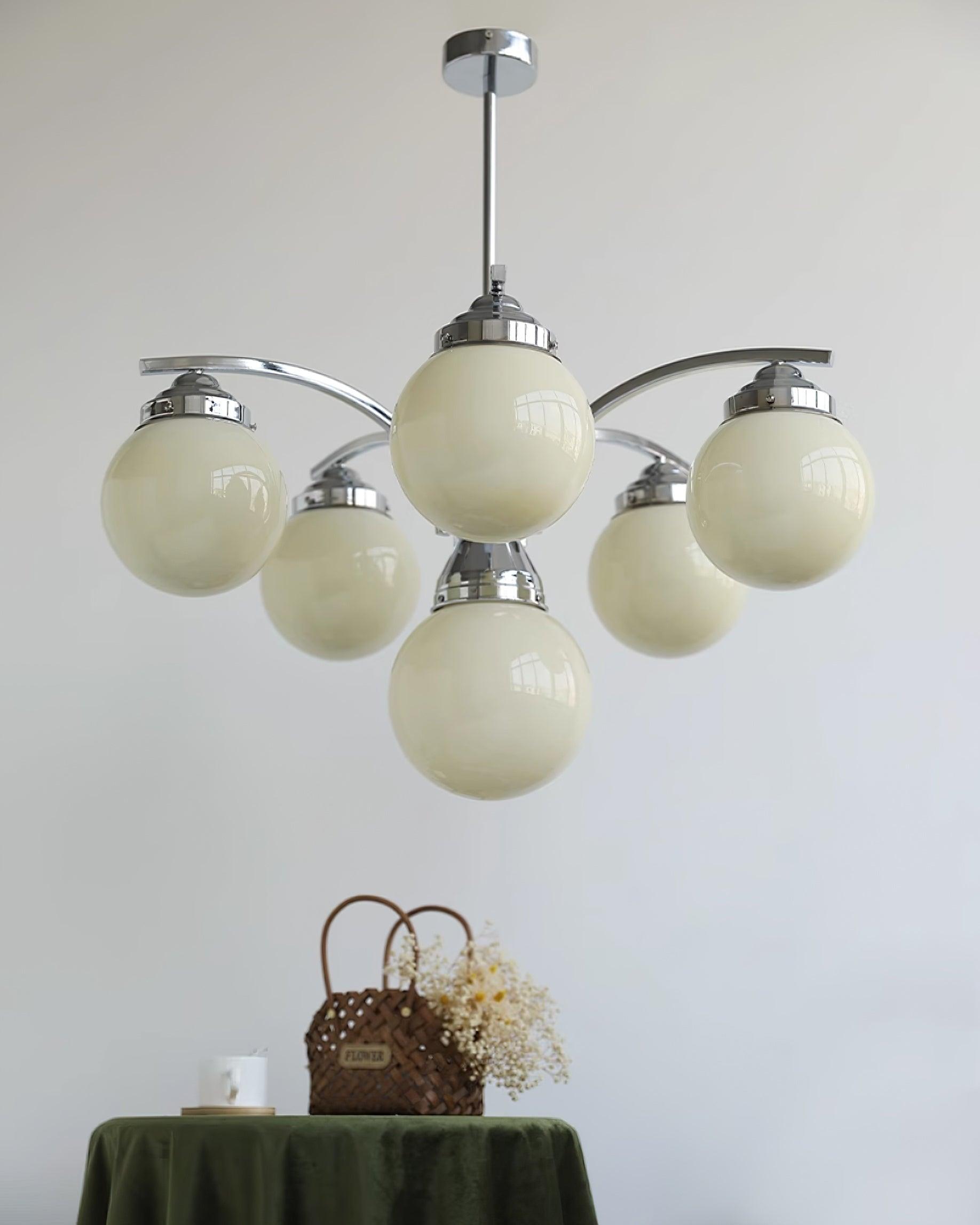 Salamanca Chandelier Glass Chrome Elegant - Letslighting
