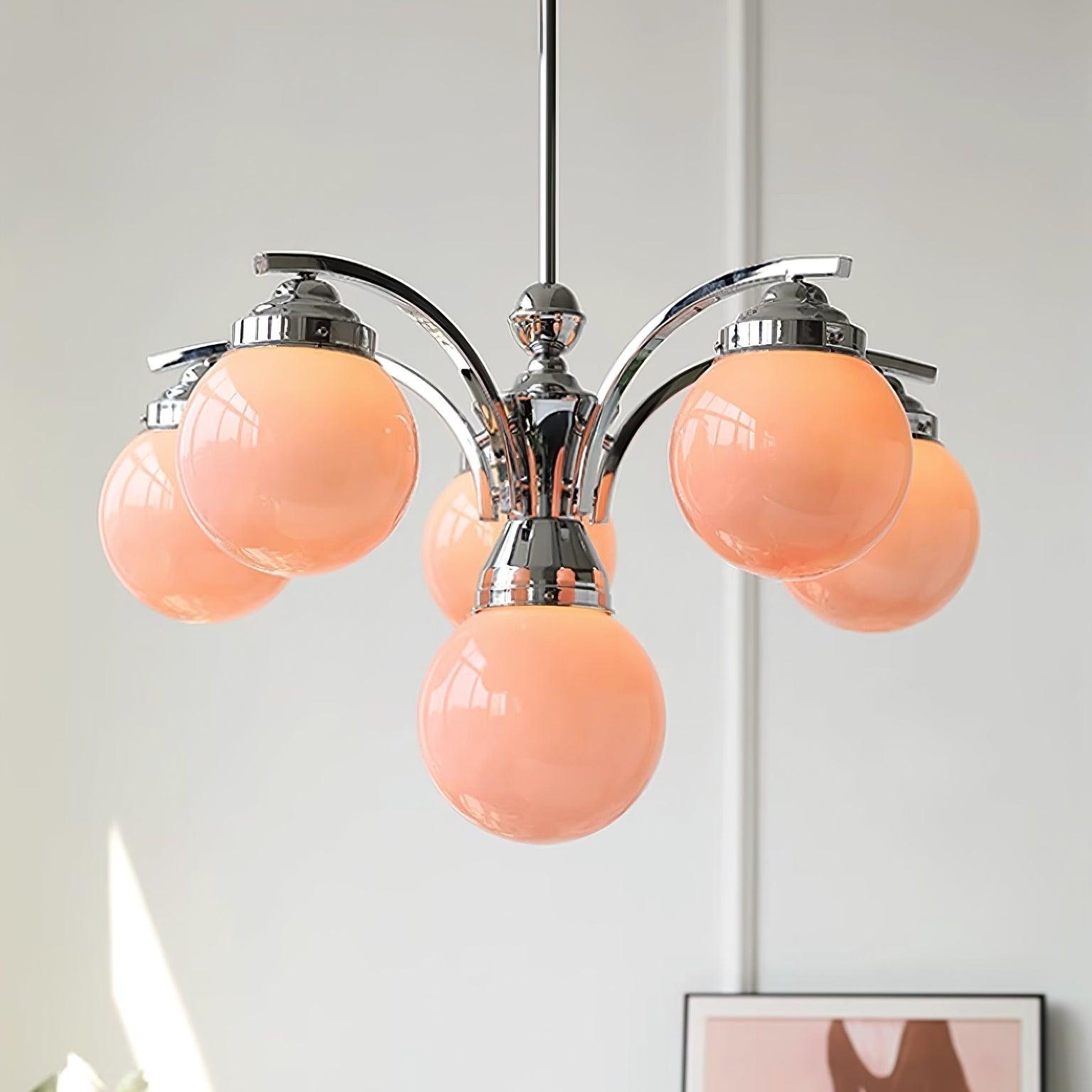 Salamanca Chandelier Glass Chrome Elegant - Letslighting