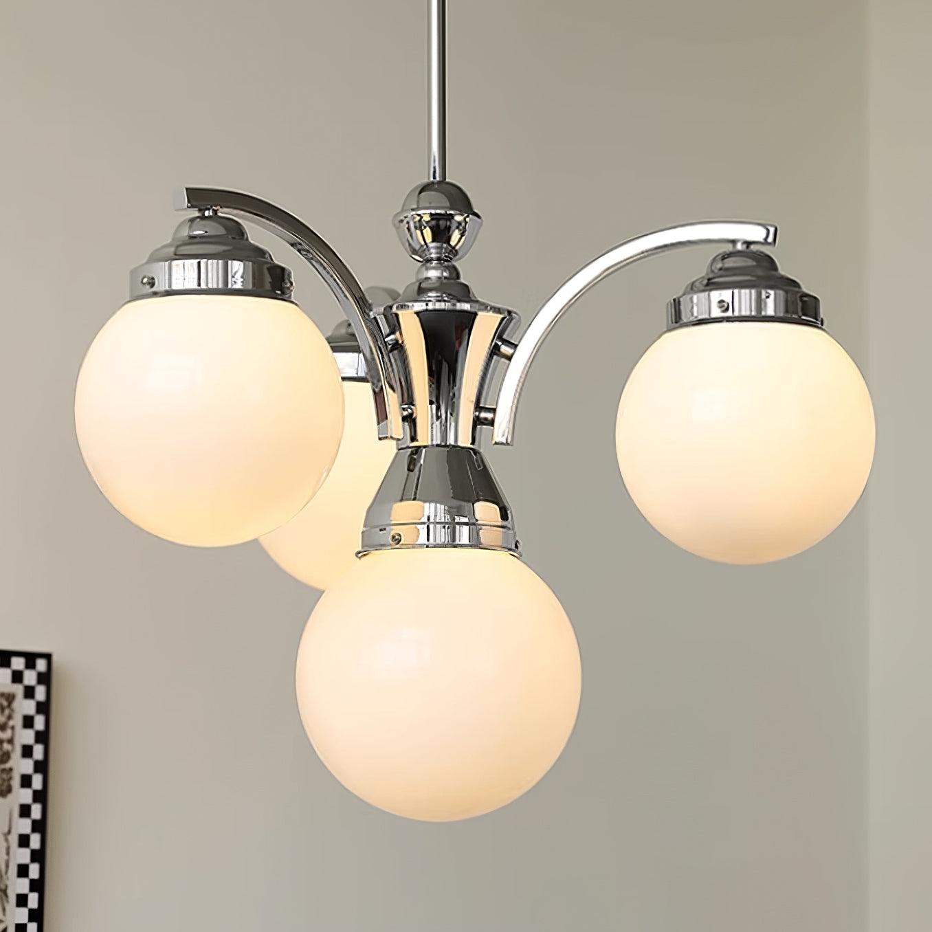 Salamanca Chandelier Glass Chrome Elegant - Letslighting