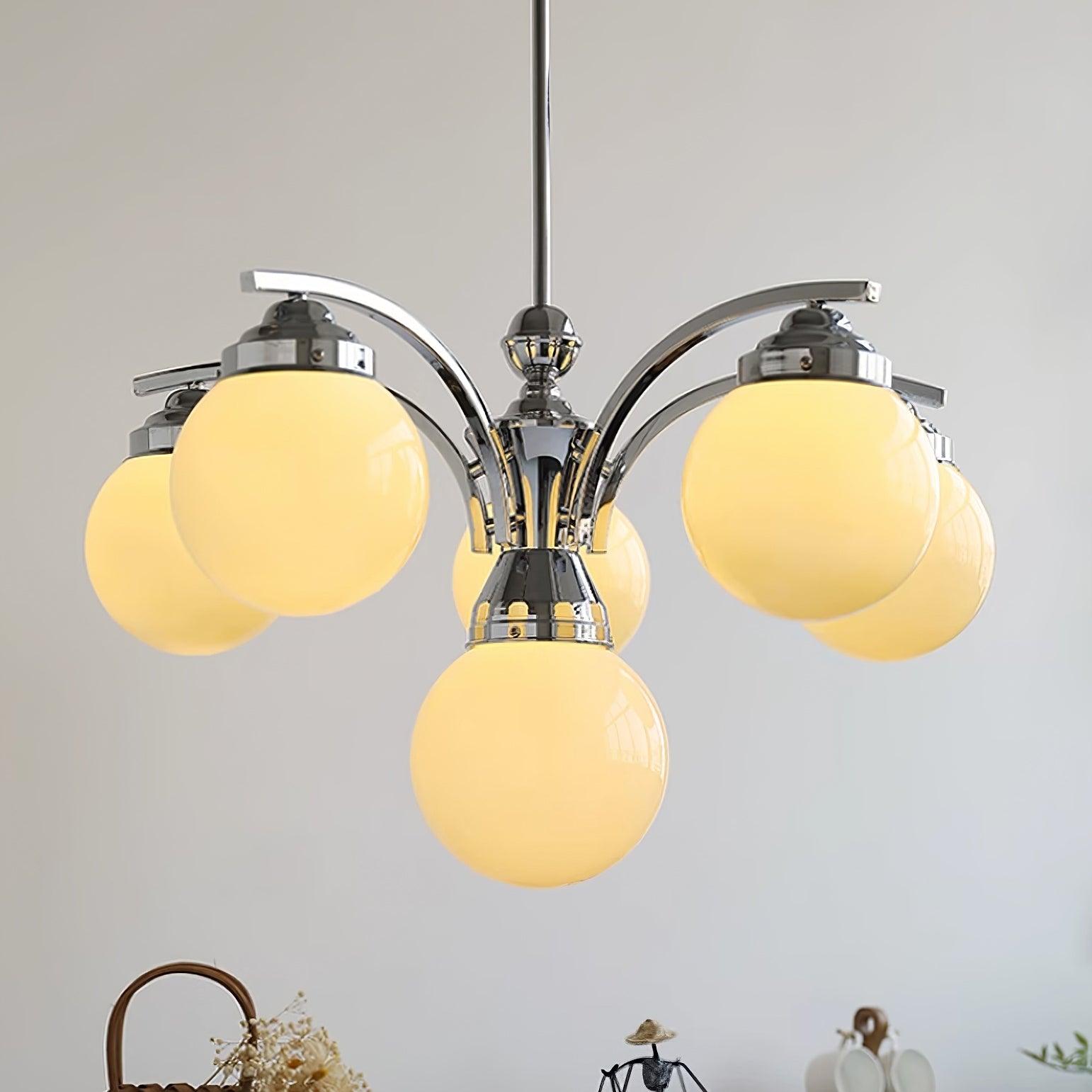 Salamanca Chandelier Glass Chrome Elegant - Letslighting