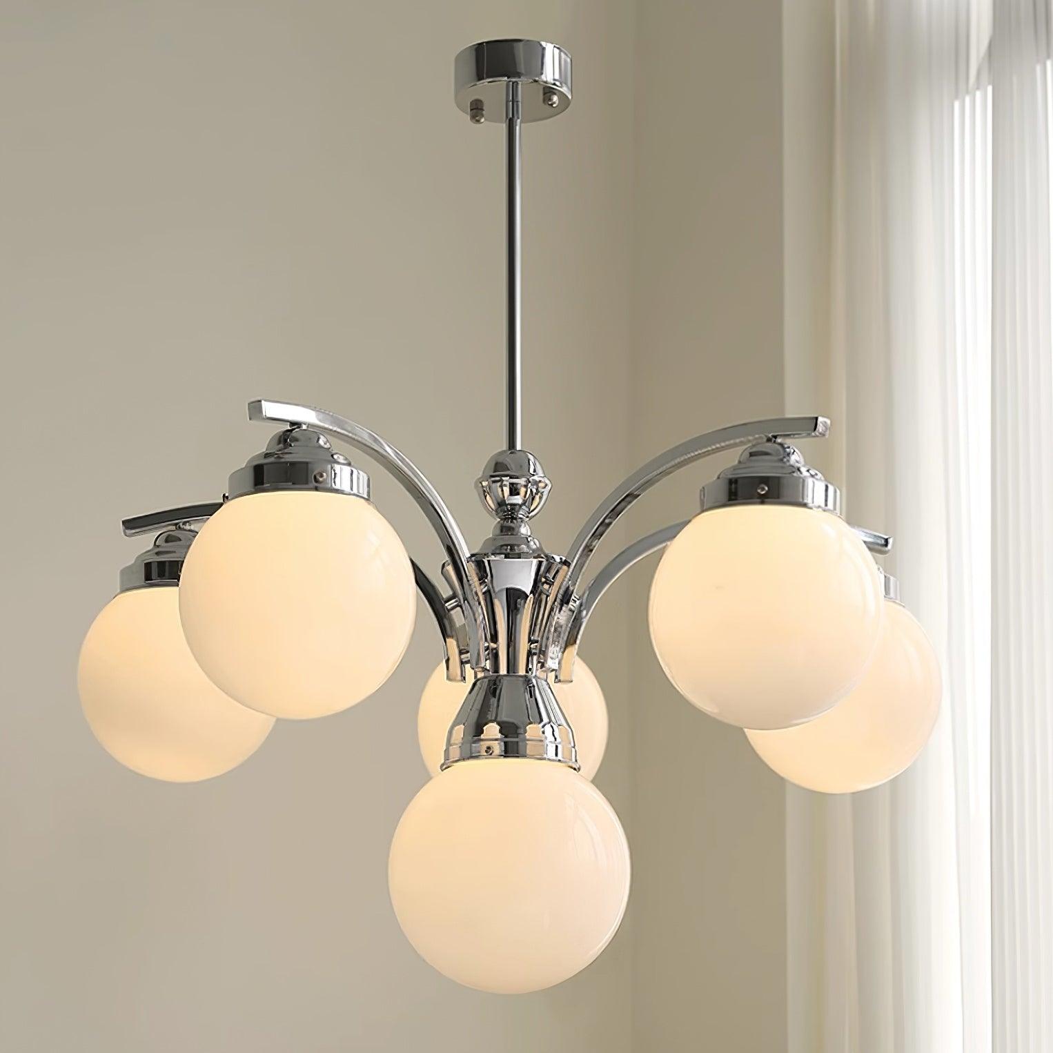 Salamanca Chandelier Glass Chrome Elegant - Letslighting
