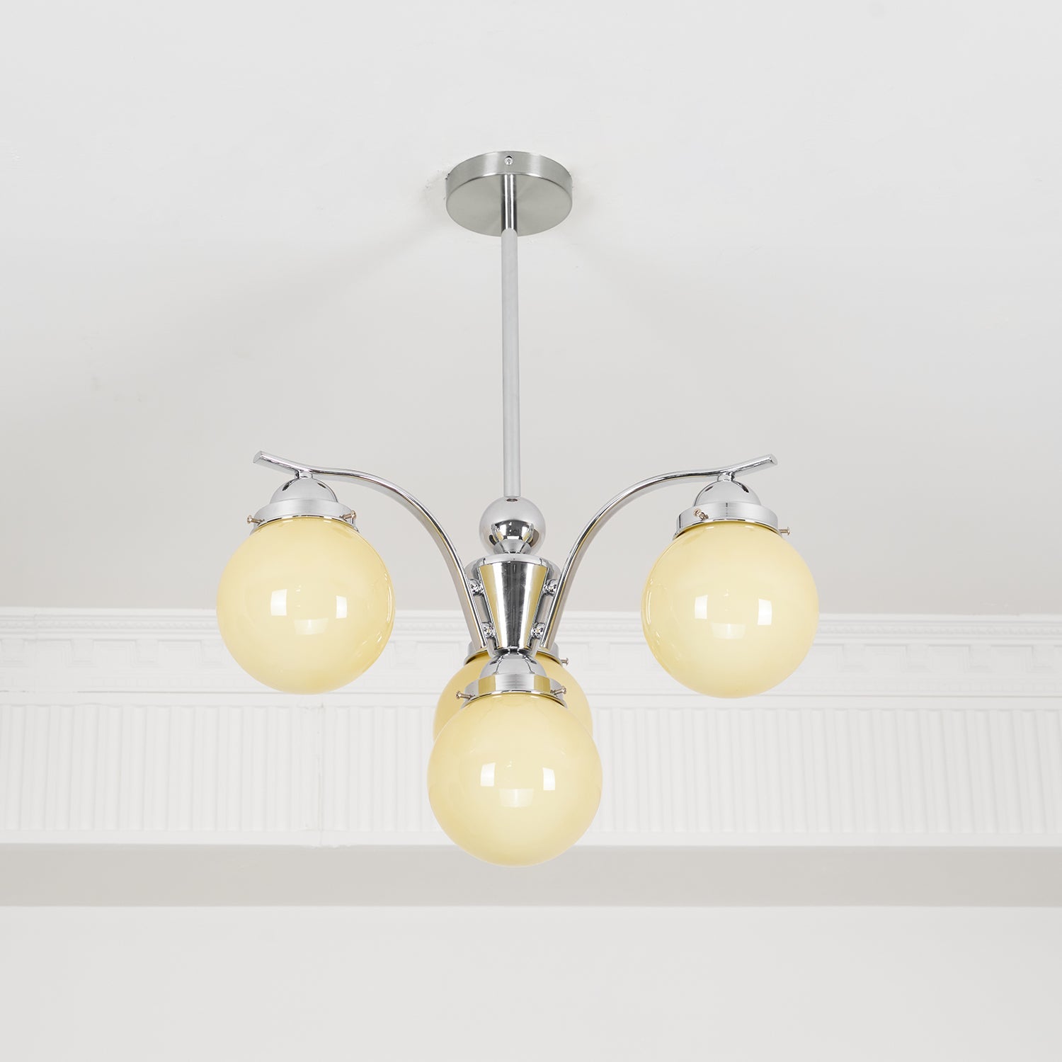 Salamanca Chandelier Glass Chrome Elegant - Letslighting