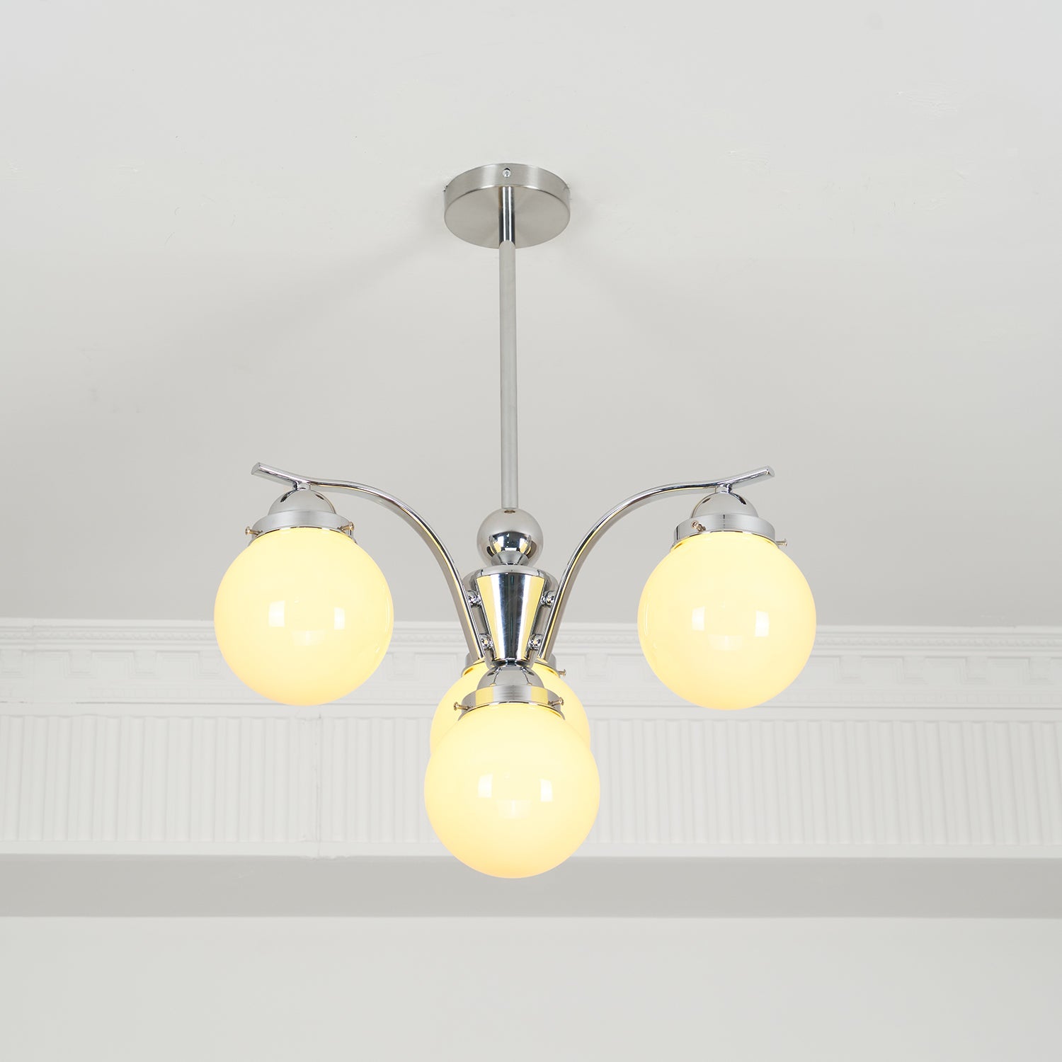 Salamanca Chandelier Glass Chrome Elegant - Letslighting