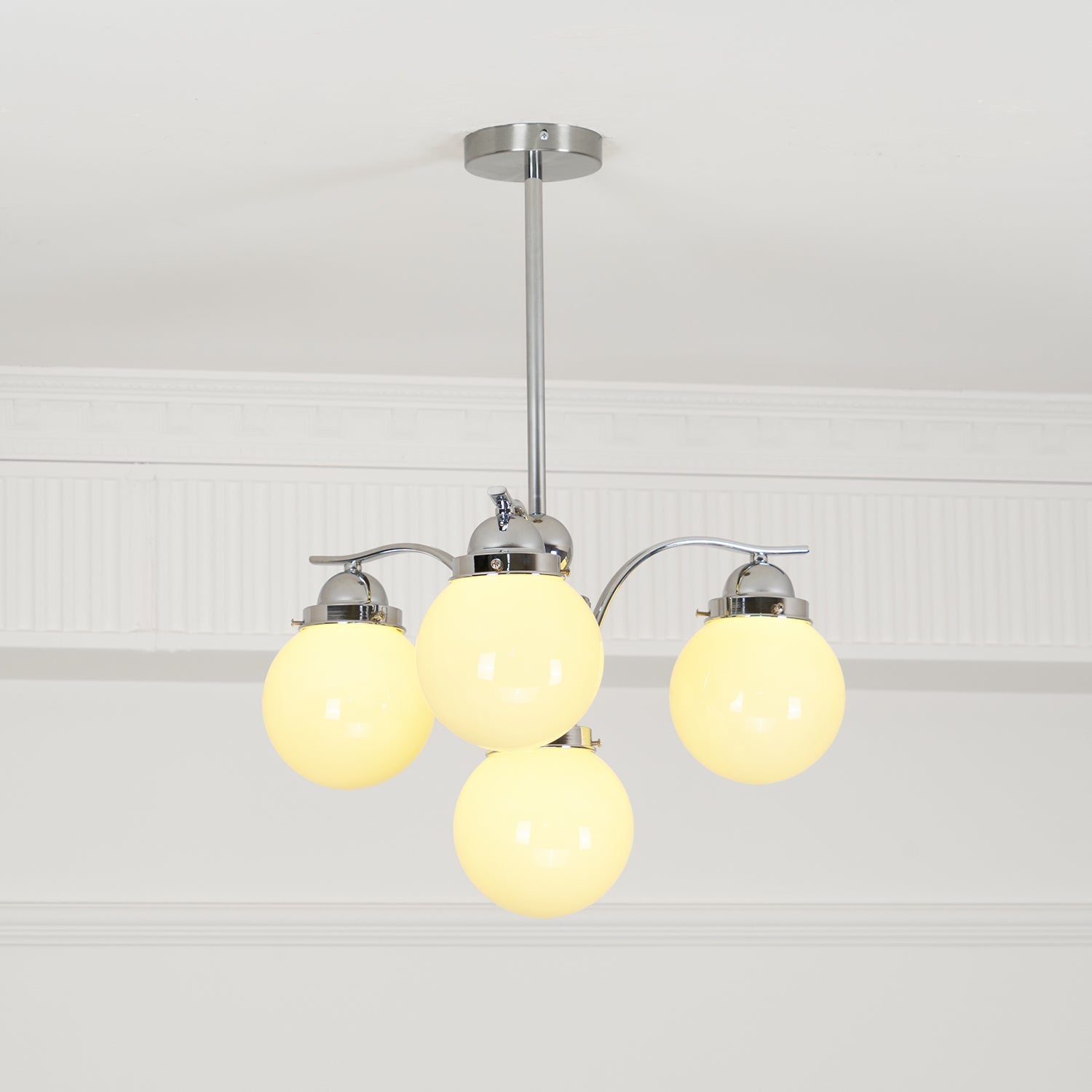 Salamanca Chandelier Glass Chrome Elegant - Letslighting