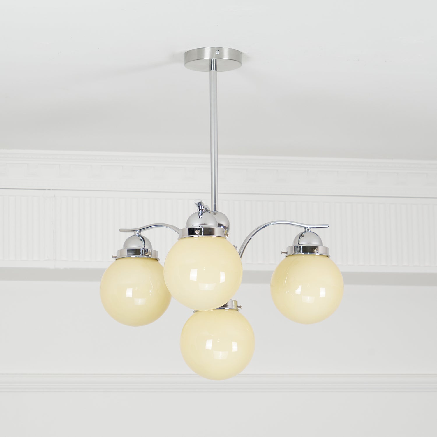 Salamanca Chandelier Glass Chrome Elegant - Letslighting