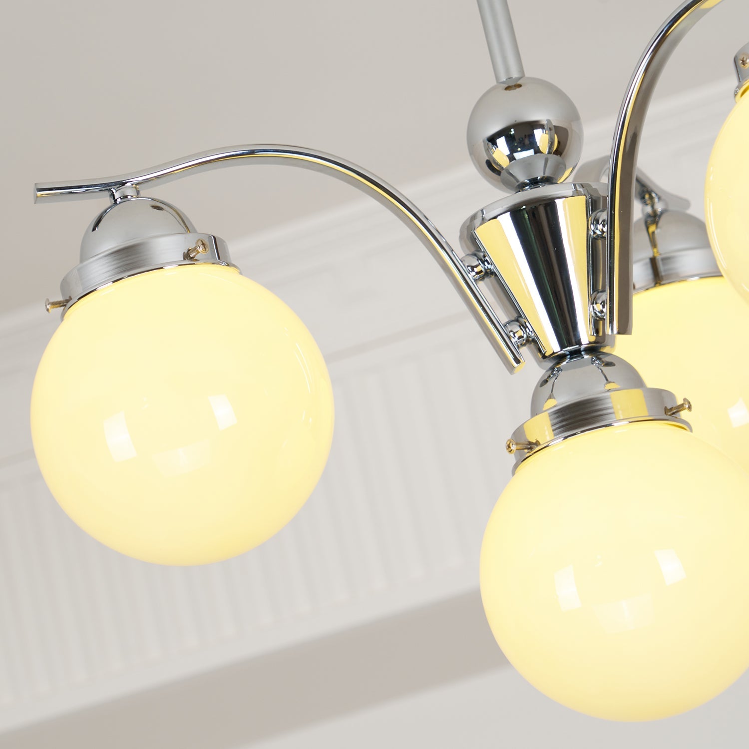 Salamanca Chandelier Glass Chrome Elegant - Letslighting