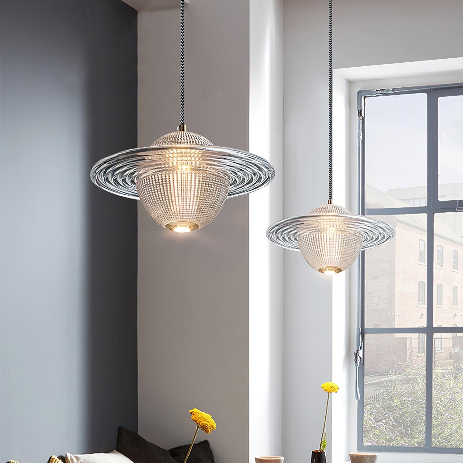 Valentina Modern Creative LED Pendant Light Metal Glass Living Room