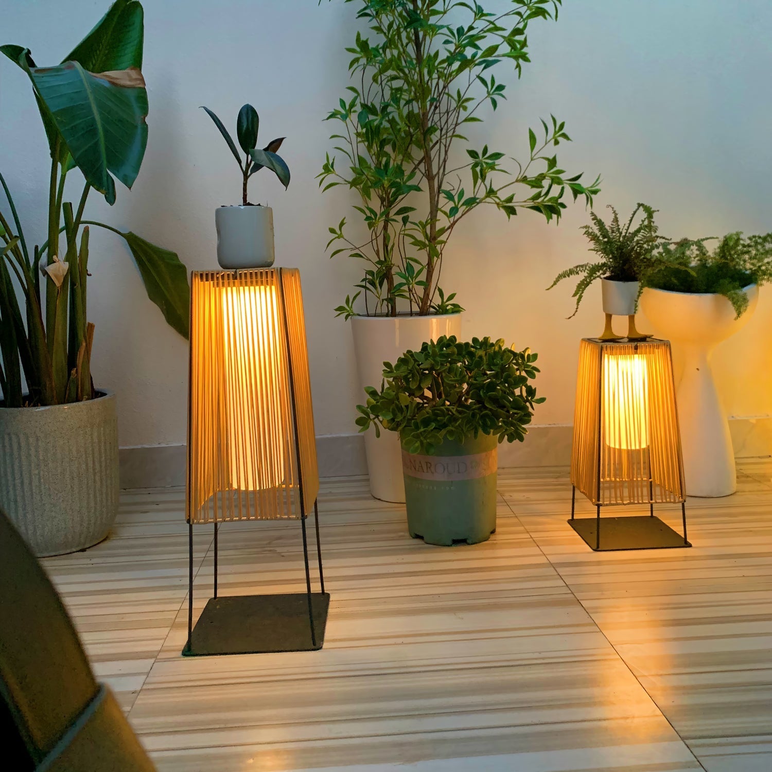 Plastic Rattan Outdoor Post Light - Blowlighting