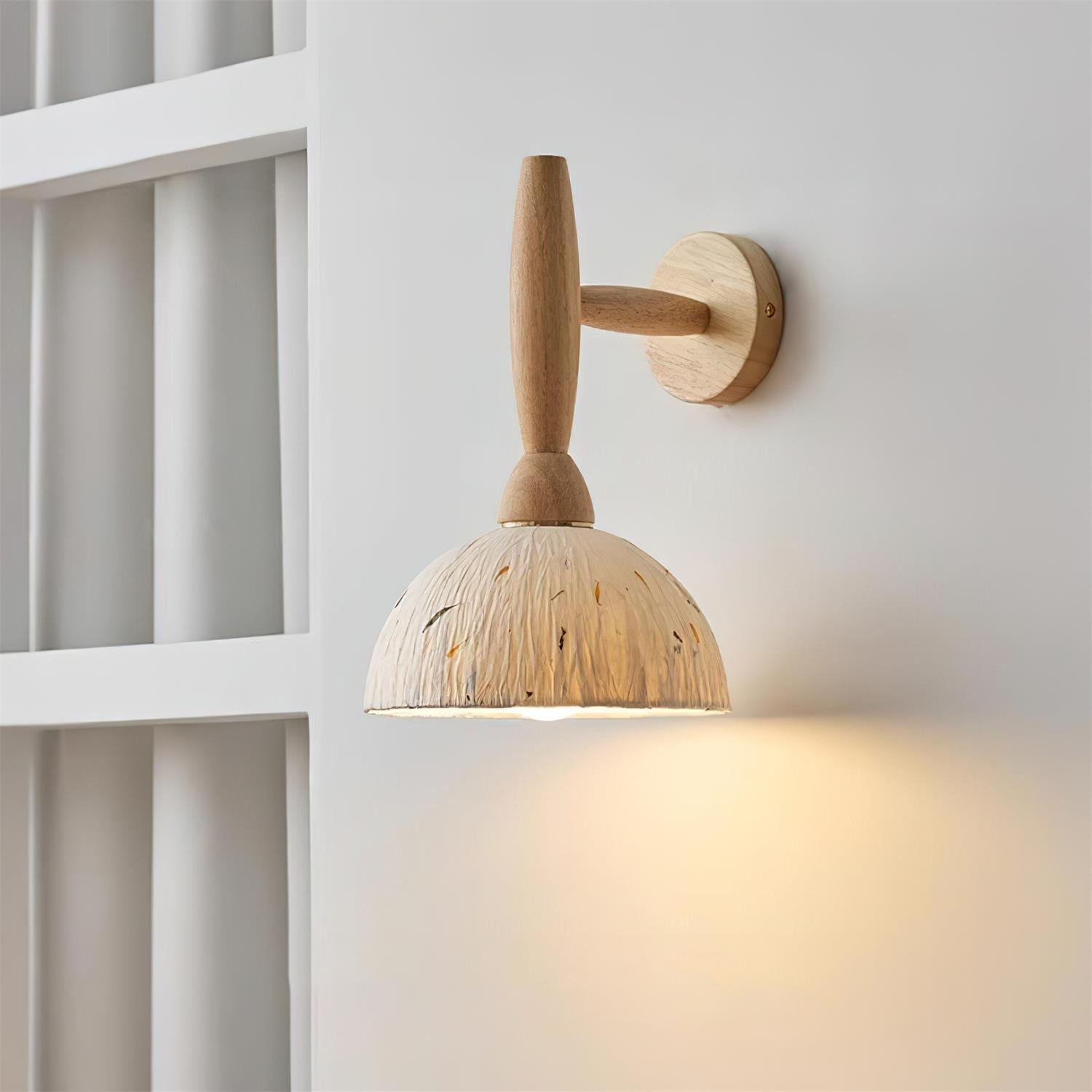 Playa Wood Wall Lamp Wood Rice Paper - Letslighting