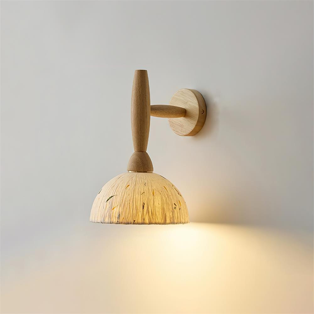 Playa Wood Wall Lamp Wood Rice Paper - Letslighting