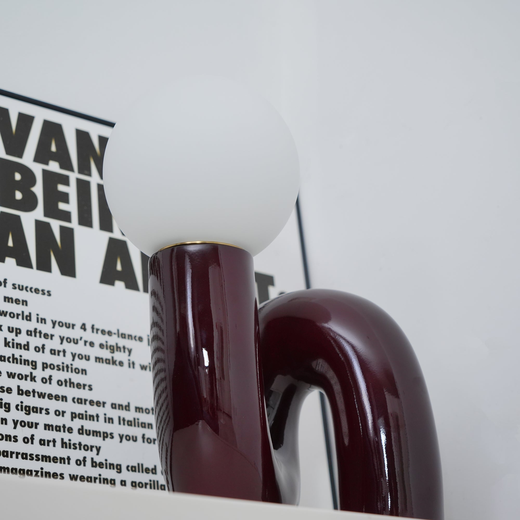 Table Lamp Playful N Shape All White - Letslighting