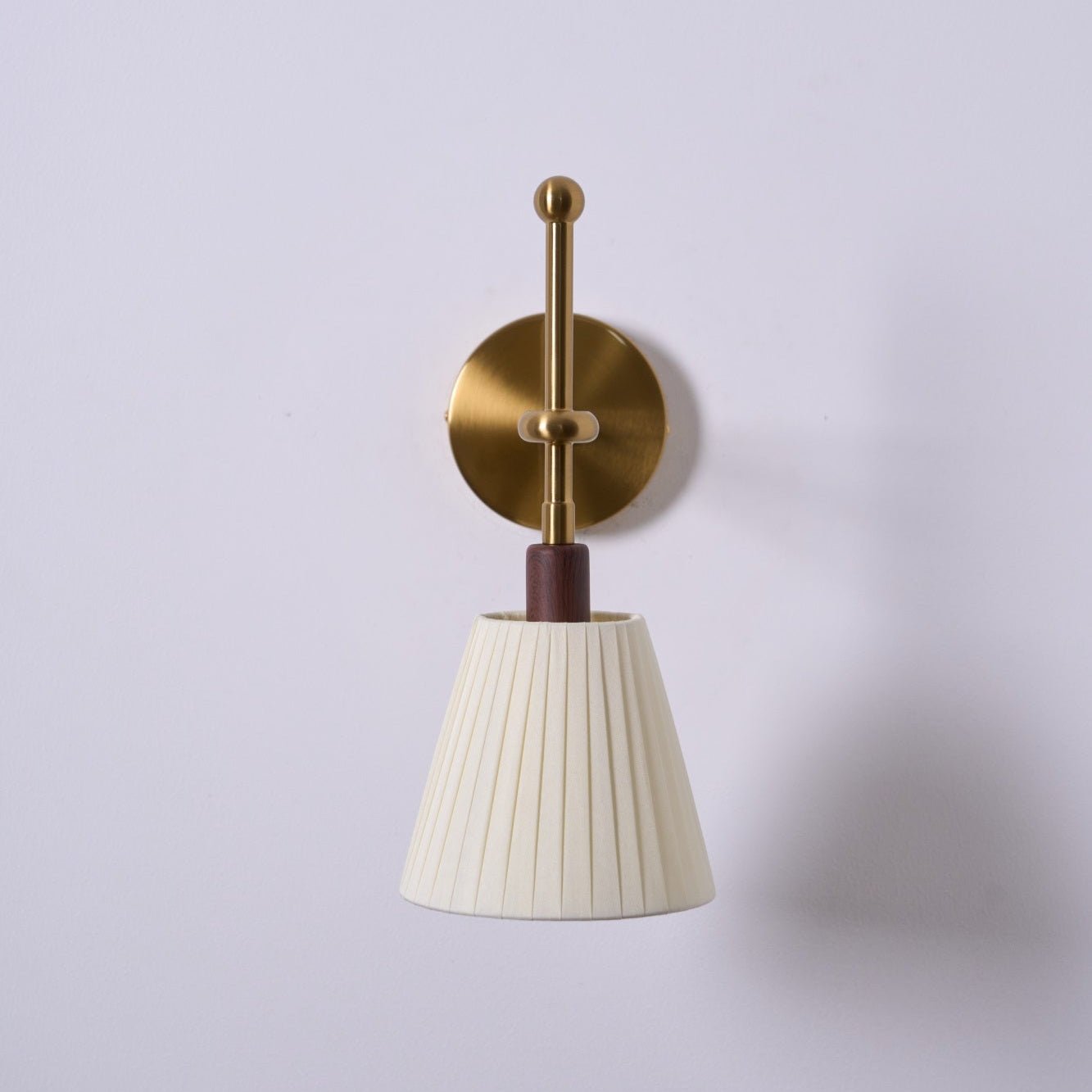 Lustra Wall Lamp Pleated Fabric Brass - Letslighting