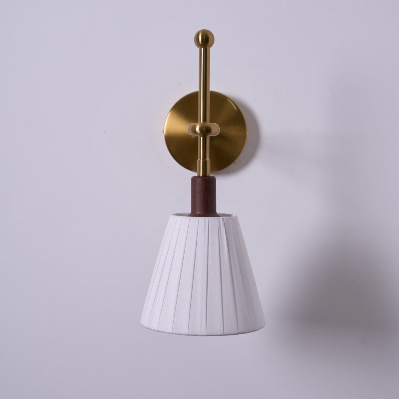Lustra Wall Lamp Pleated Fabric Brass - Letslighting