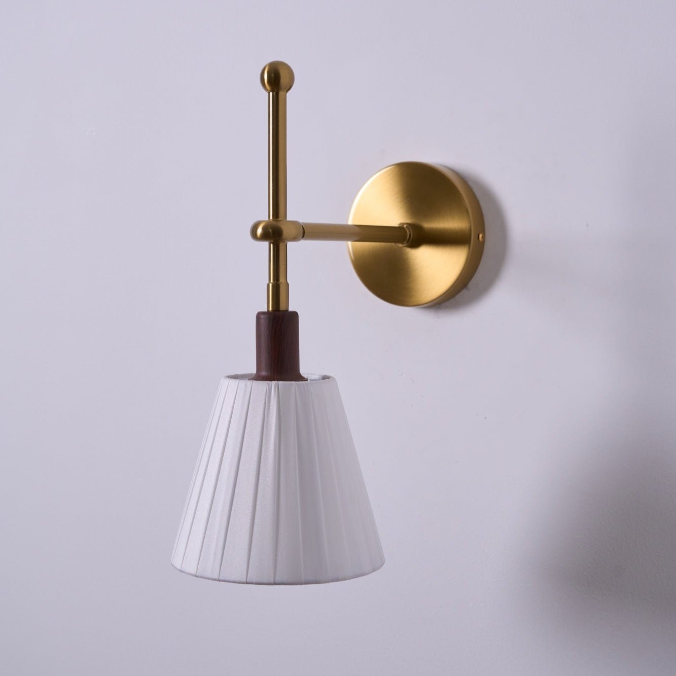 Lustra Wall Lamp Pleated Fabric Brass - Letslighting
