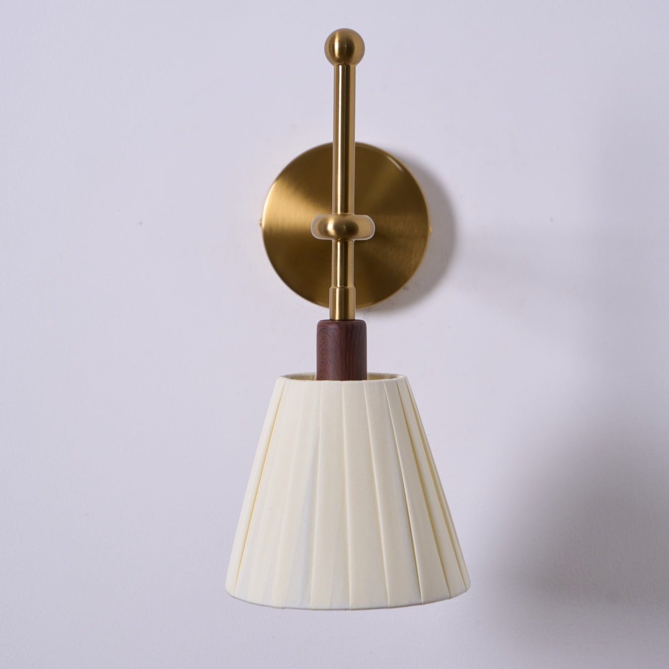 Lustra Wall Lamp Pleated Fabric Brass - Letslighting