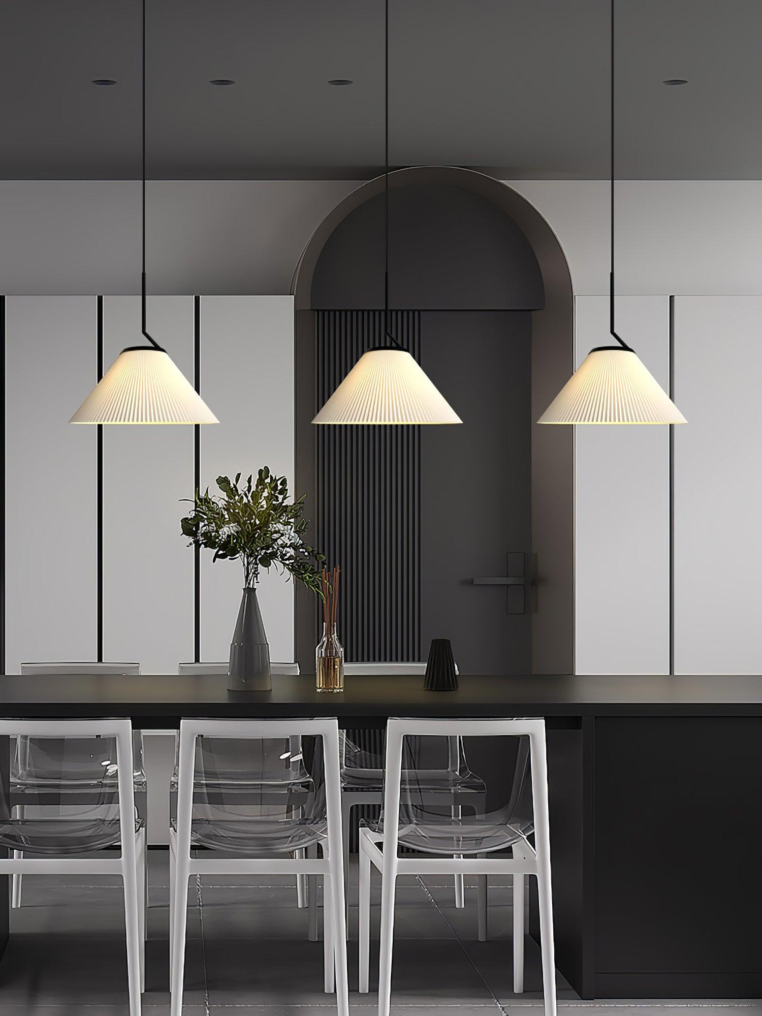 Zoravine Pleated Fabric Pendant Light - Letslighting