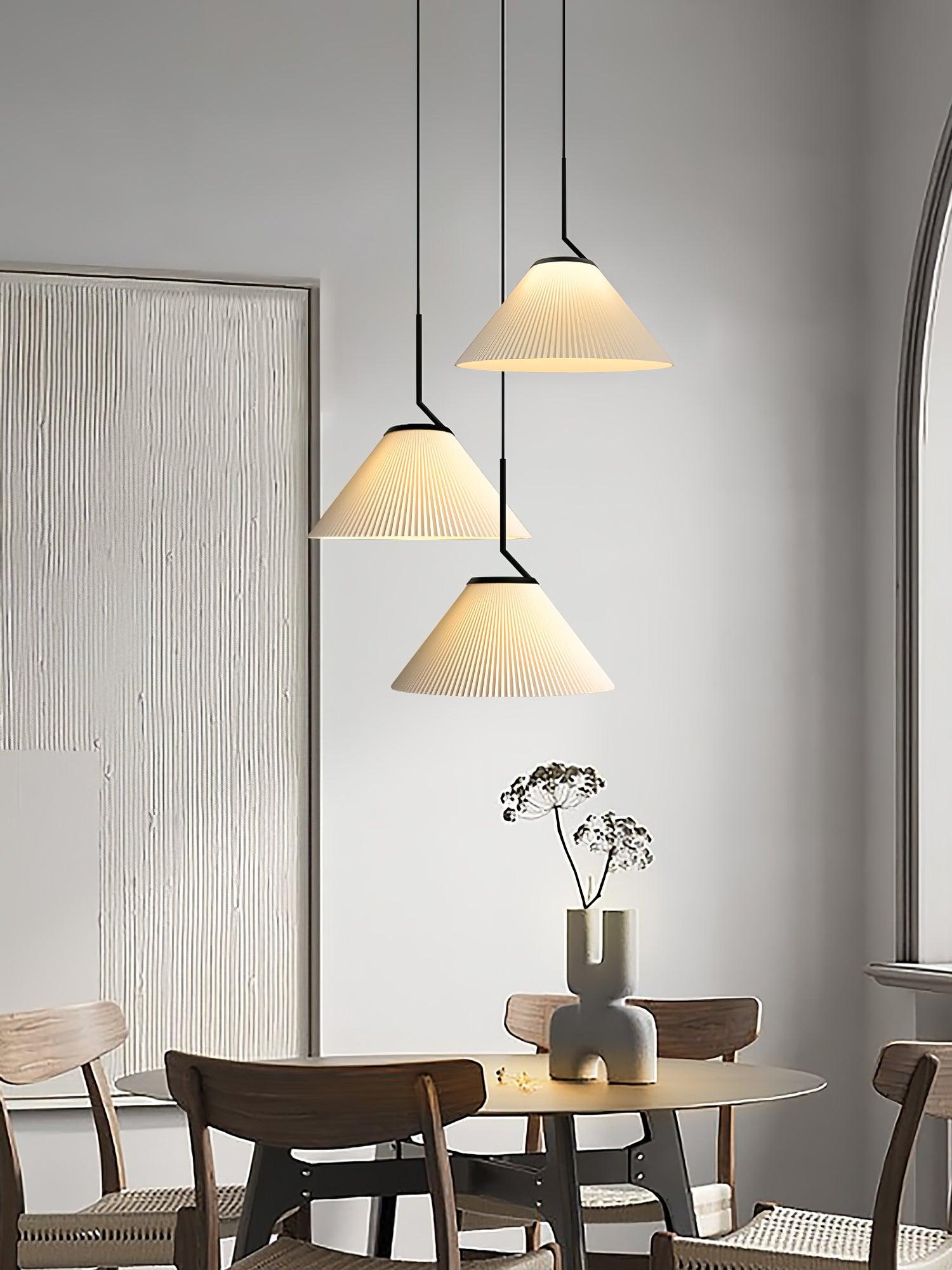 Zoravine Pleated Fabric Pendant Light - Letslighting