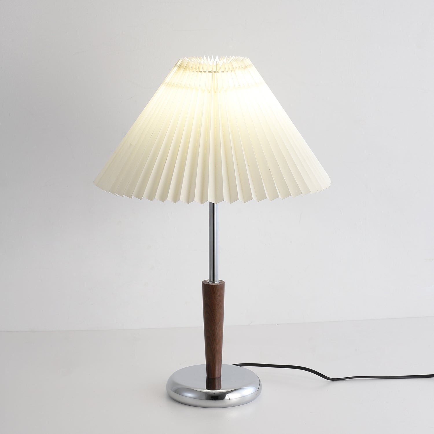 Lynnea Modern Wood & Fabric Table Lamp