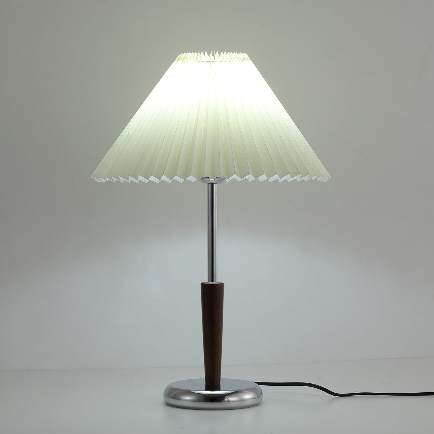 Lynnea Modern Wood & Fabric Table Lamp