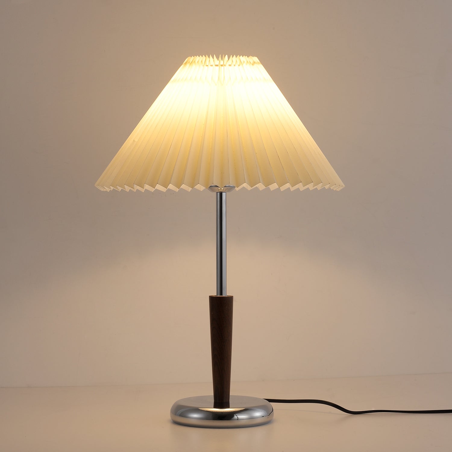 Lynnea Modern Wood & Fabric Table Lamp