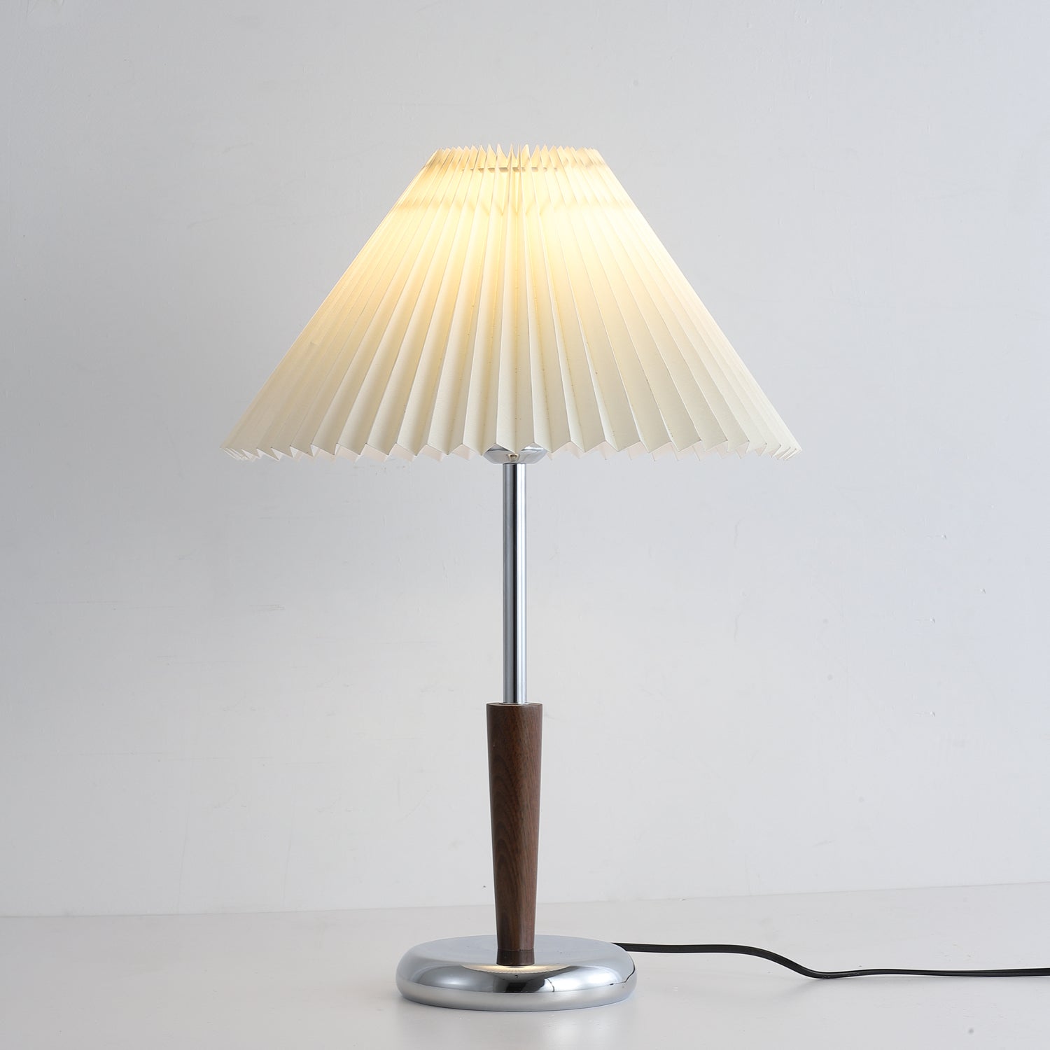 Lynnea Modern Wood & Fabric Table Lamp