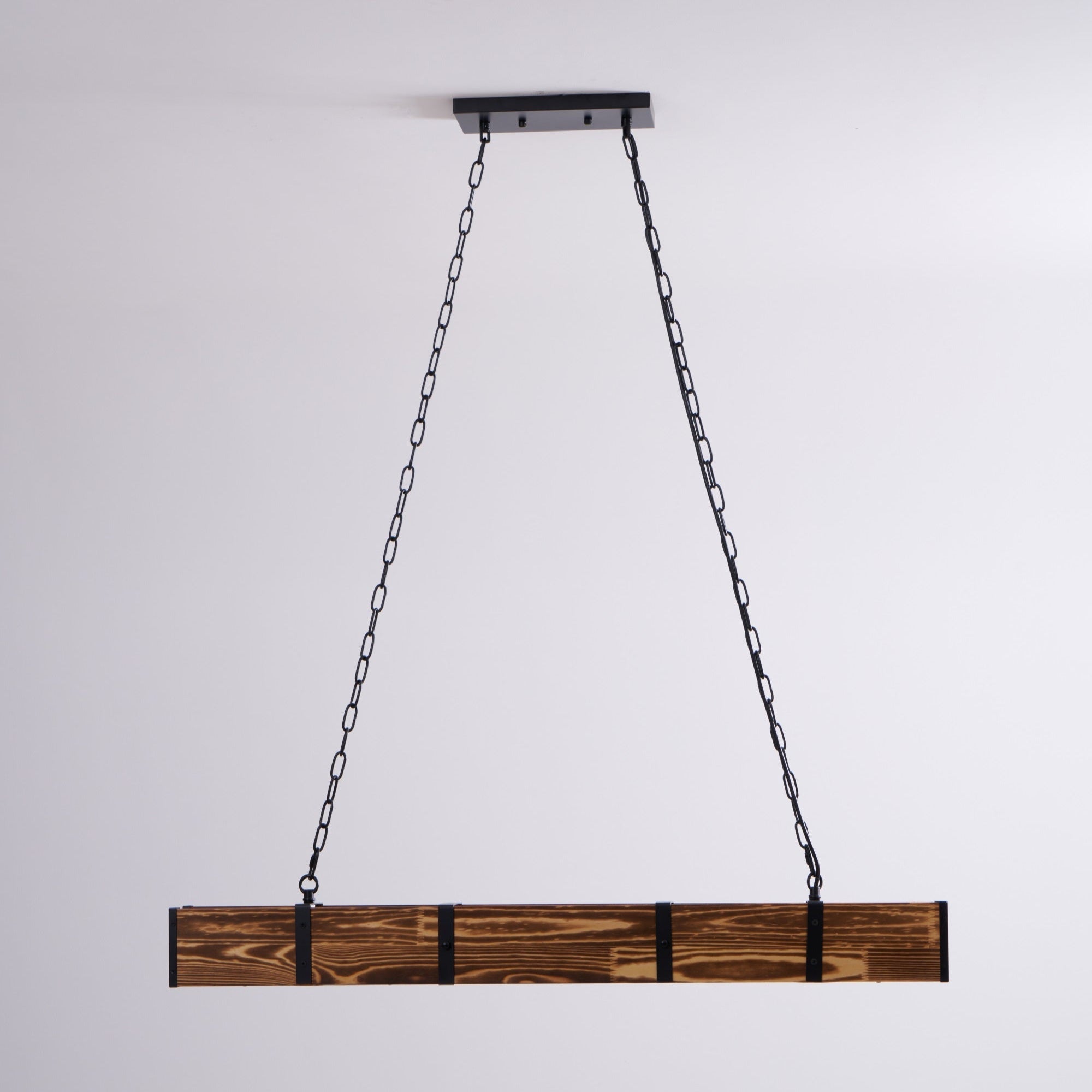Lustra Chandelier Pleva Linear Natural Wood - Letslighting