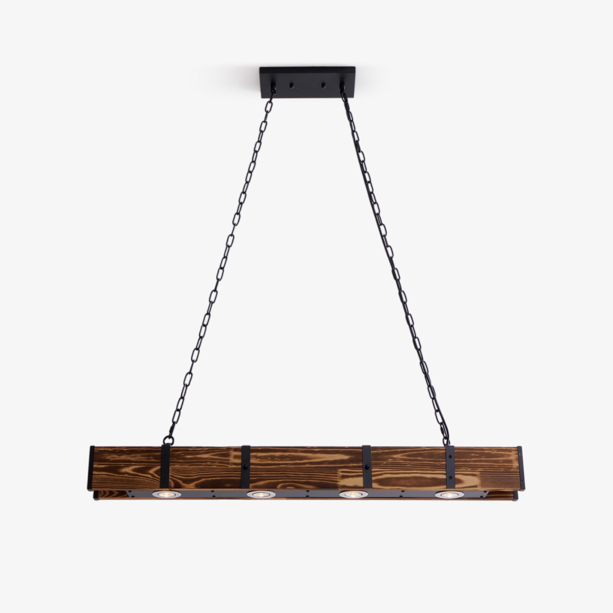 Lustra Chandelier Pleva Linear Natural Wood - Letslighting