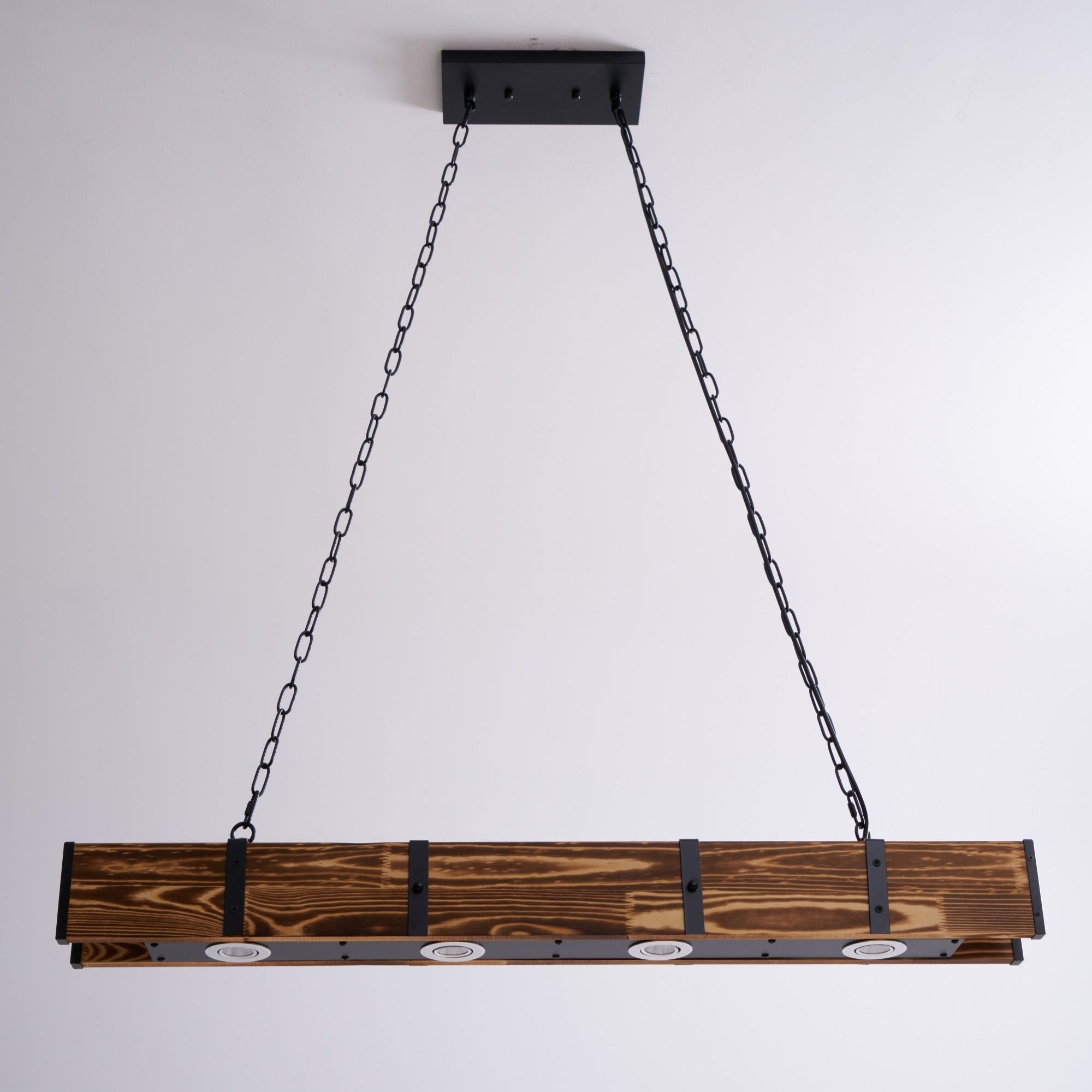 Lustra Chandelier Pleva Linear Natural Wood - Letslighting