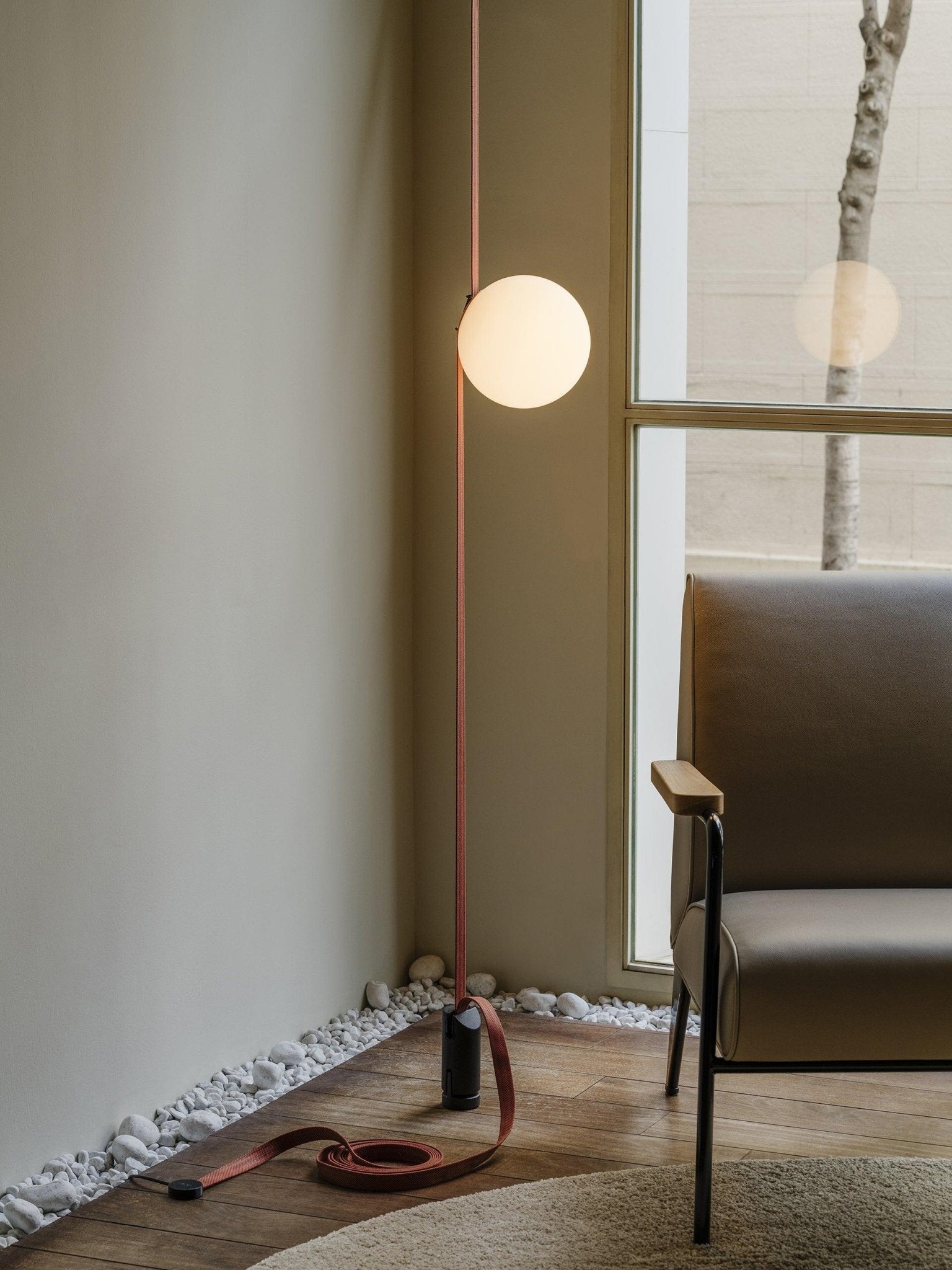 Lustra Pendant Lamp Leather Belt Glass - Letslighting
