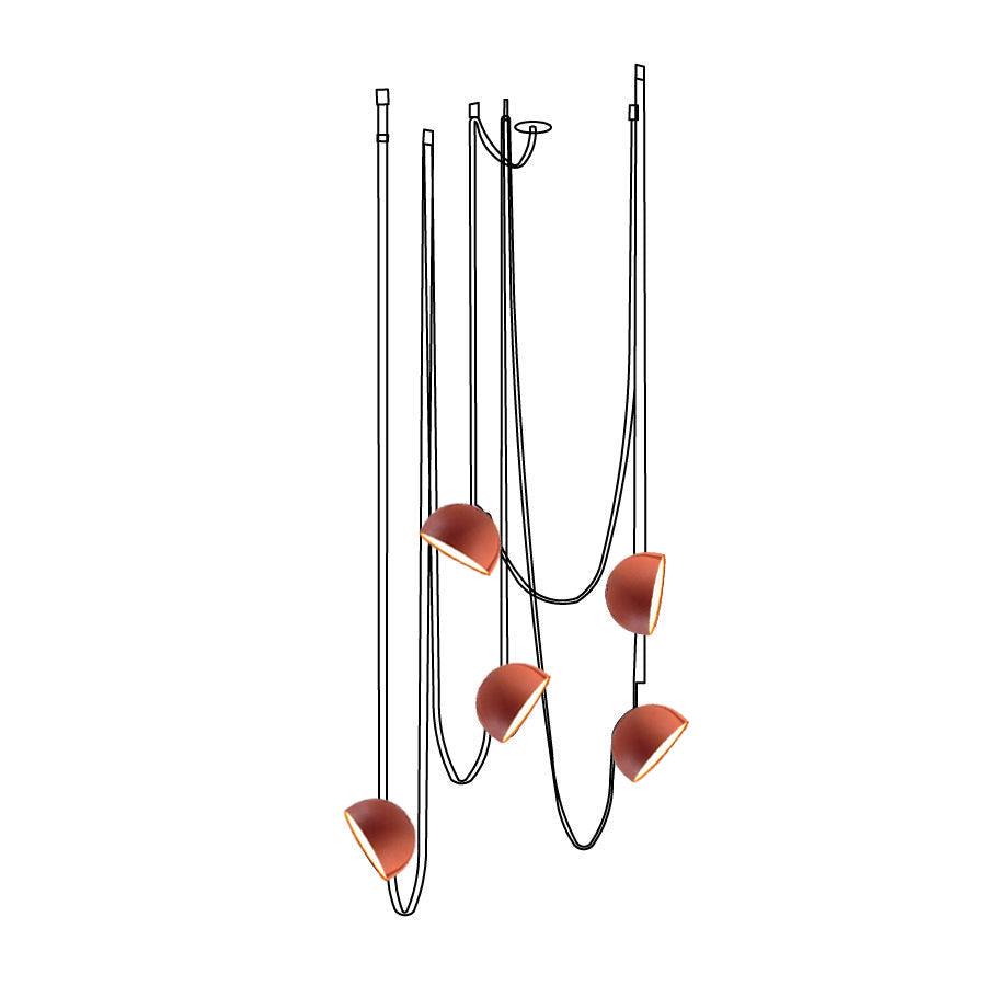 Cog Modern Minimalist Combination Leather Pendant Light - Letslighting