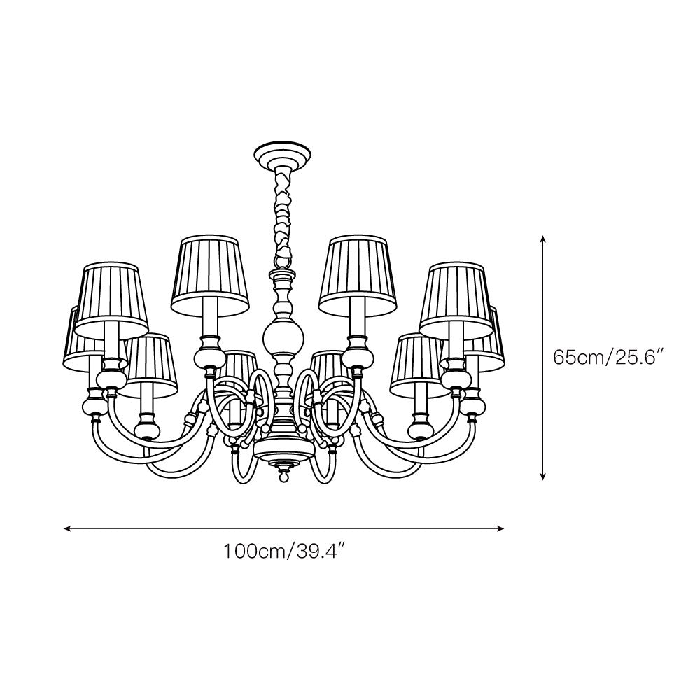 Ivenen Postmodern Luxury Brass Jade Chandelier - Letslighting
