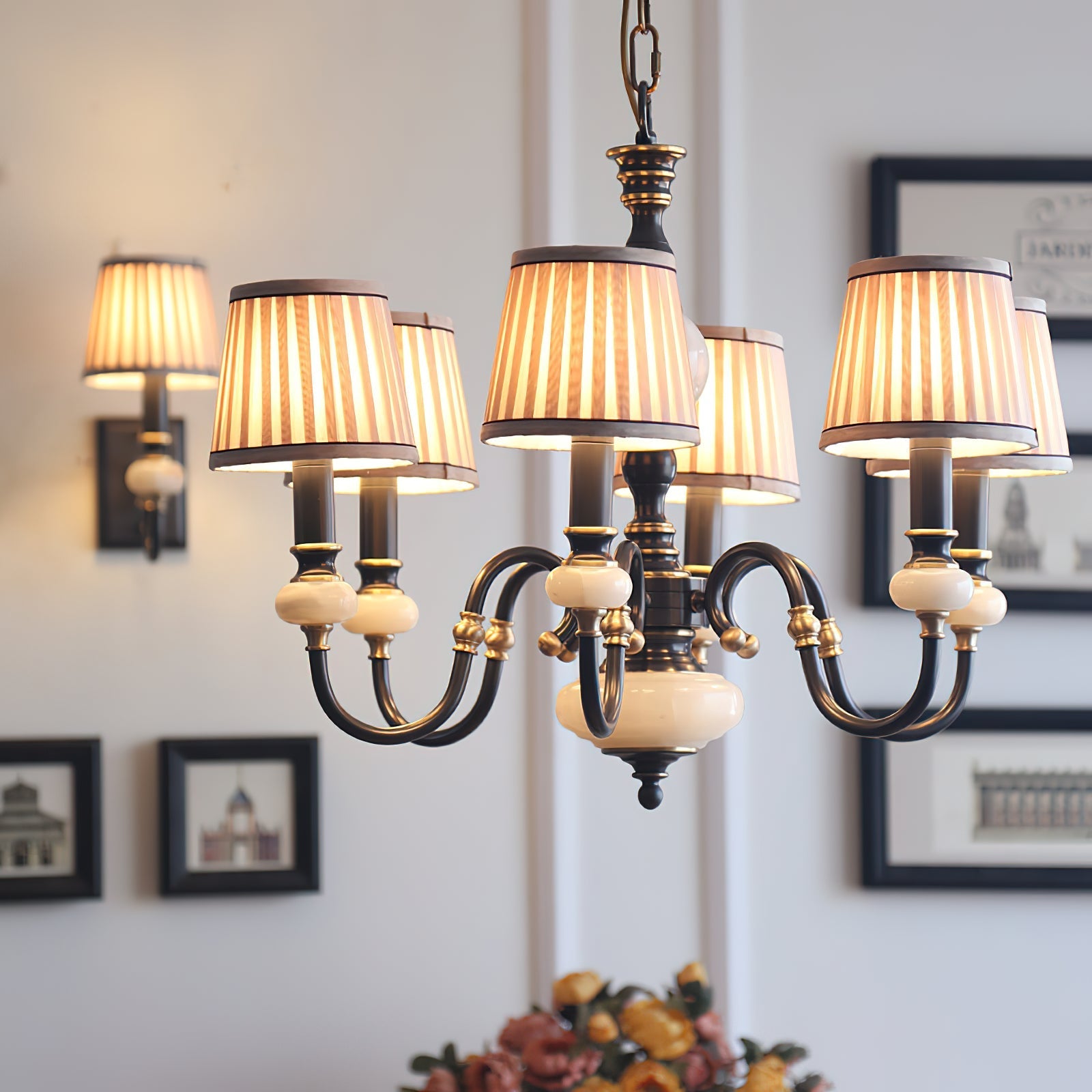 Ivenen Postmodern Luxury Brass Jade Chandelier - Letslighting