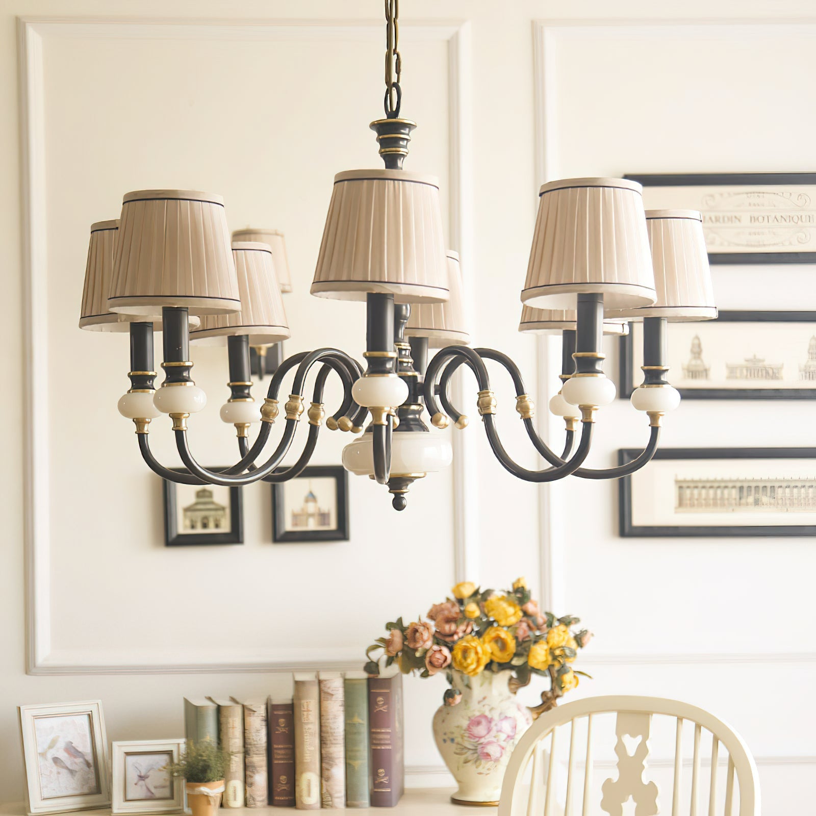 Ivenen Postmodern Luxury Brass Jade Chandelier - Letslighting