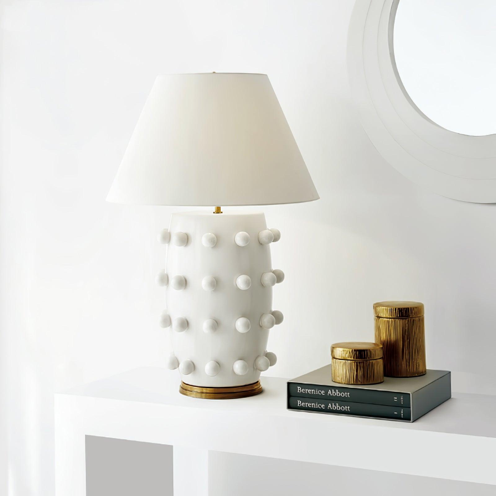 Nexan Ceramic Fabric Table Lamp - Letslighting