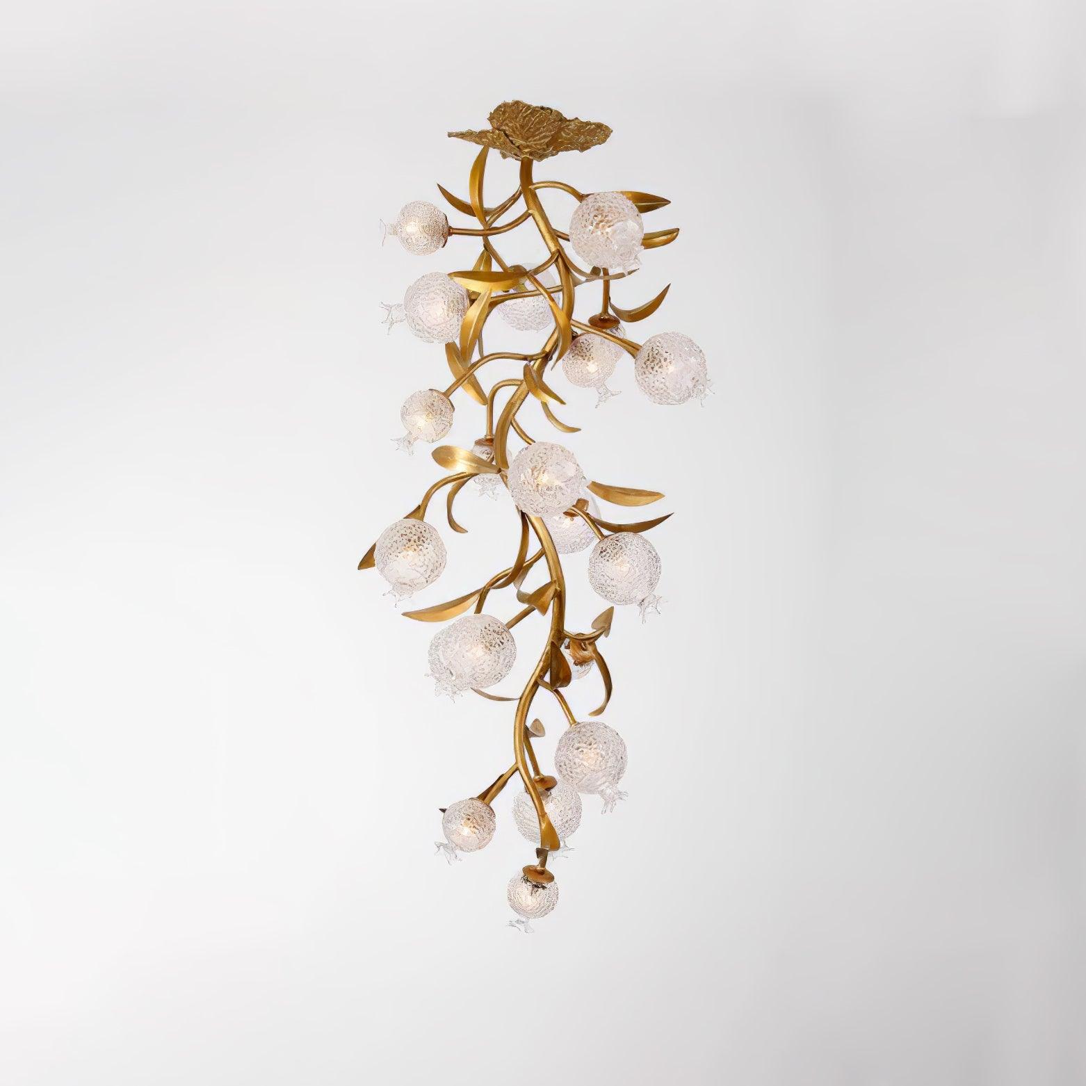 Aursorir Elegance Pomegranate Brass Glass Ceiling Lamp - Letslighting