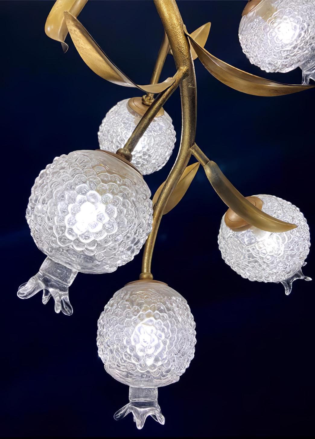 Aursorir Elegance Pomegranate Brass Glass Ceiling Lamp - Letslighting