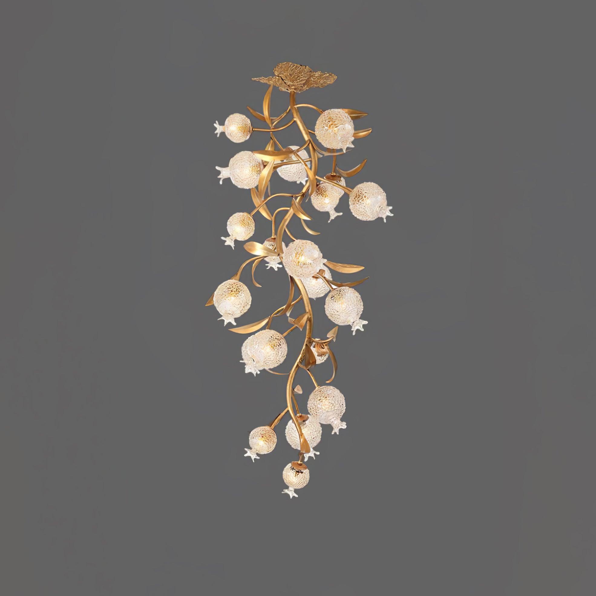 Aursorir Elegance Pomegranate Brass Glass Ceiling Lamp - Letslighting