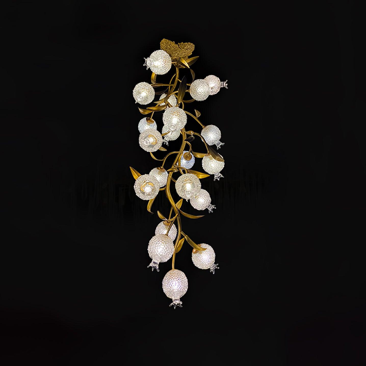 Aursorir Elegance Pomegranate Brass Glass Ceiling Lamp - Letslighting