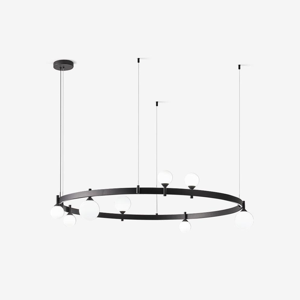Lustra Pendant Lamp Round Black Ring - Letslighting