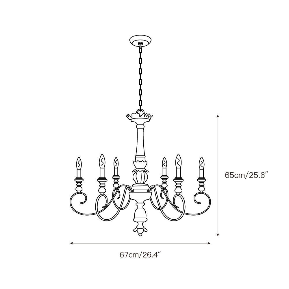 Zonorira Vintage Industrial Wooden Chandelier - Letslighting