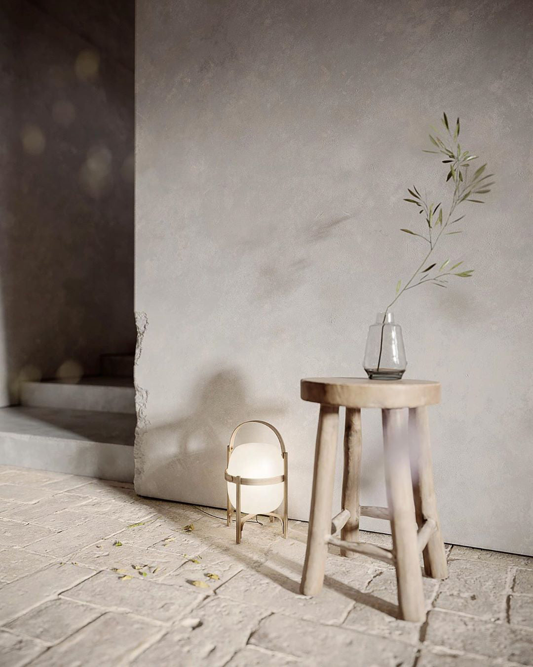 Lethra Wood Glass Table Lamp - Letslighting