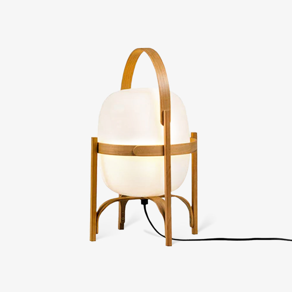 Lethra Wood Glass Table Lamp - Letslighting