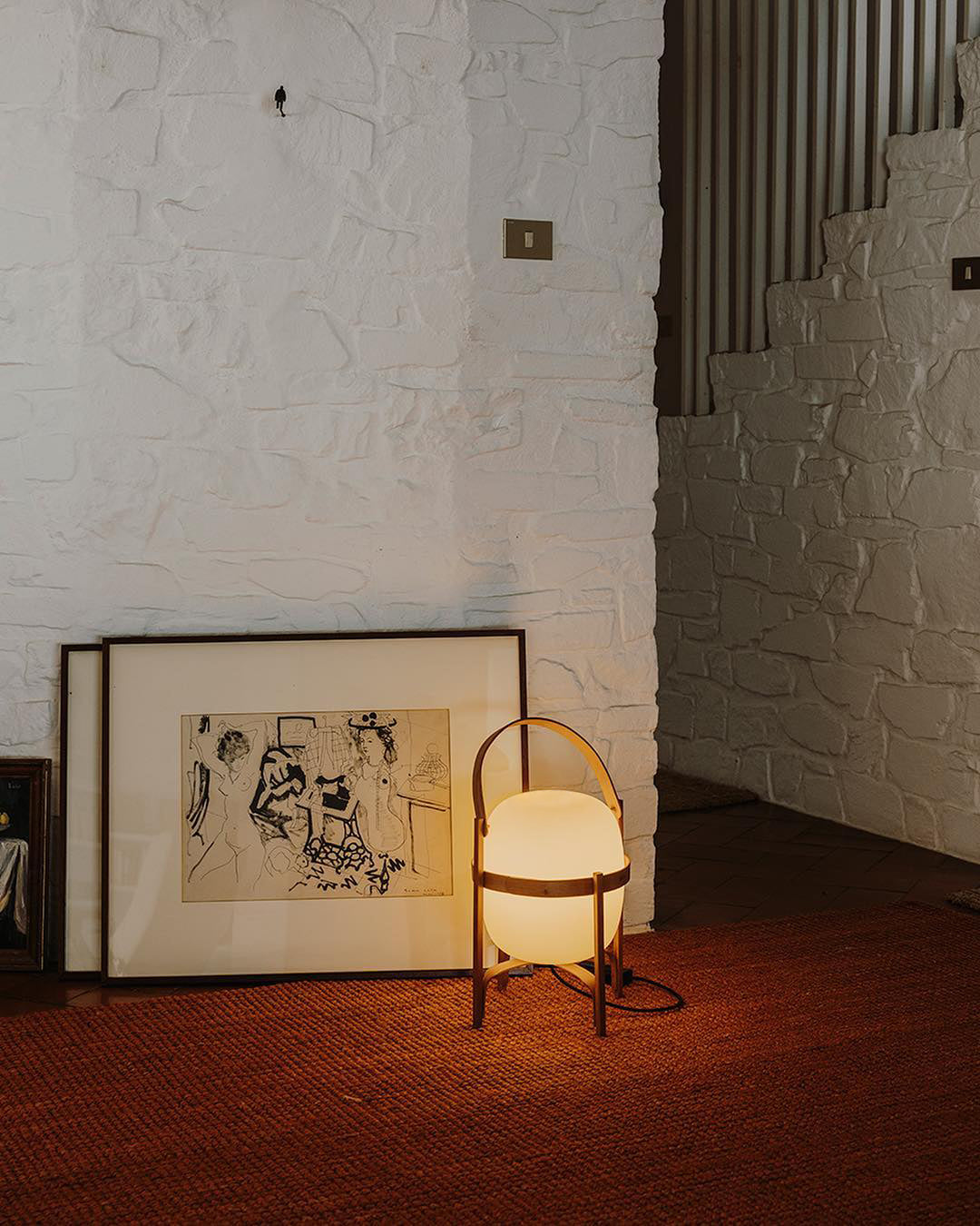 Lethra Wood Glass Table Lamp - Letslighting