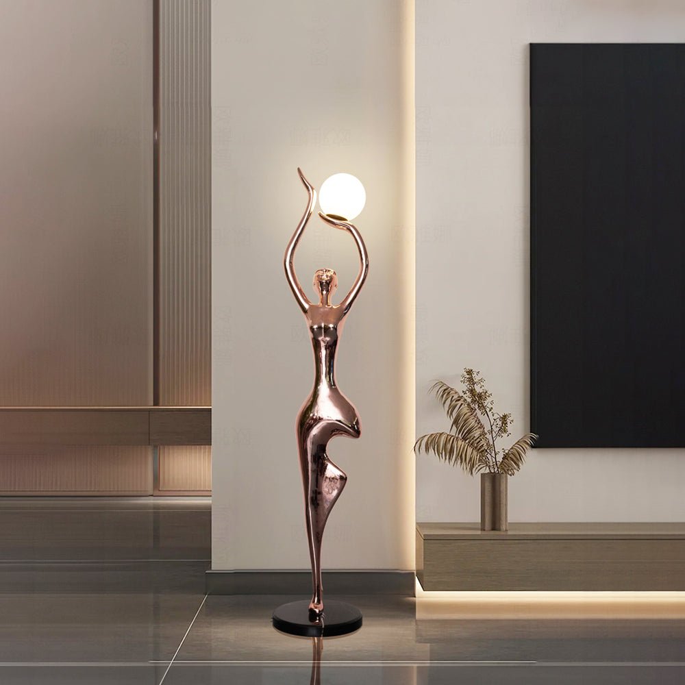 Emiryra Golden Sculptural Floor Lamp - Letslighting