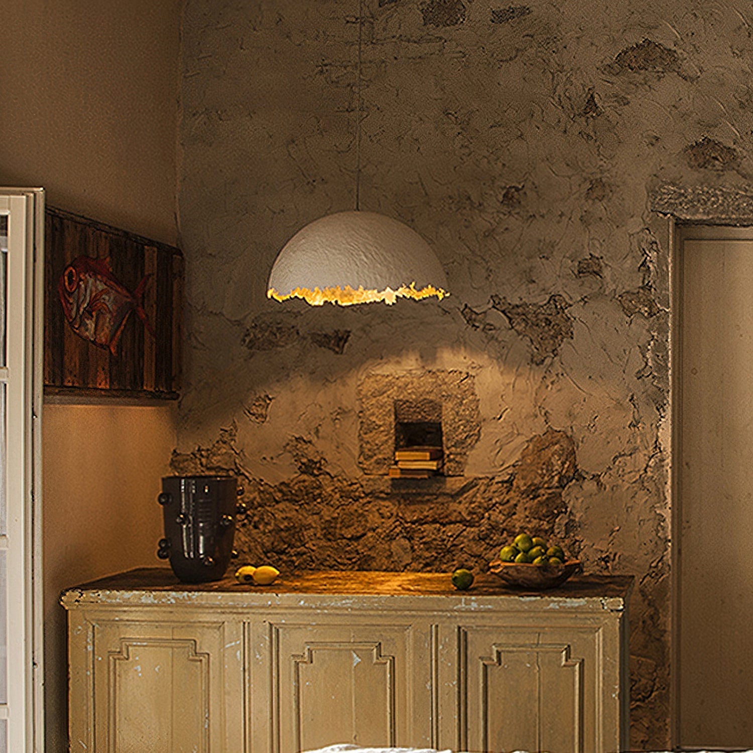 Viliriel Textured Fiberglass Pendant Light - Letslighting