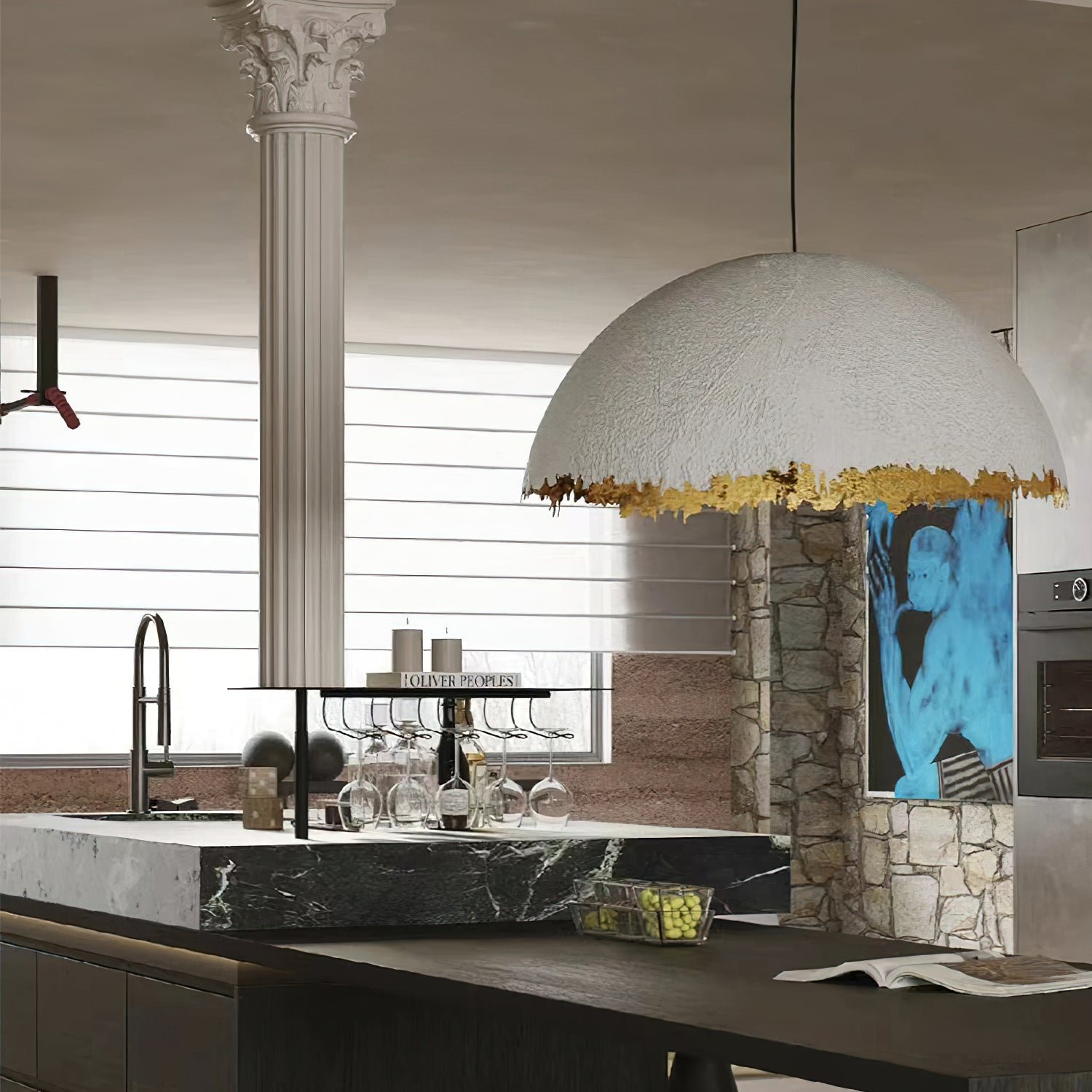 Viliriel Textured Fiberglass Pendant Light - Letslighting